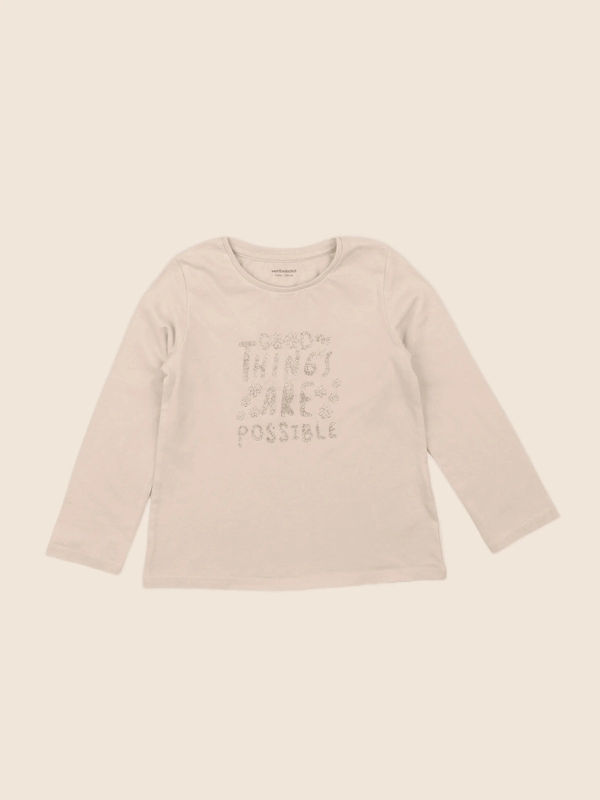 Vertbaudet - tee-shirt rose - 4 ans