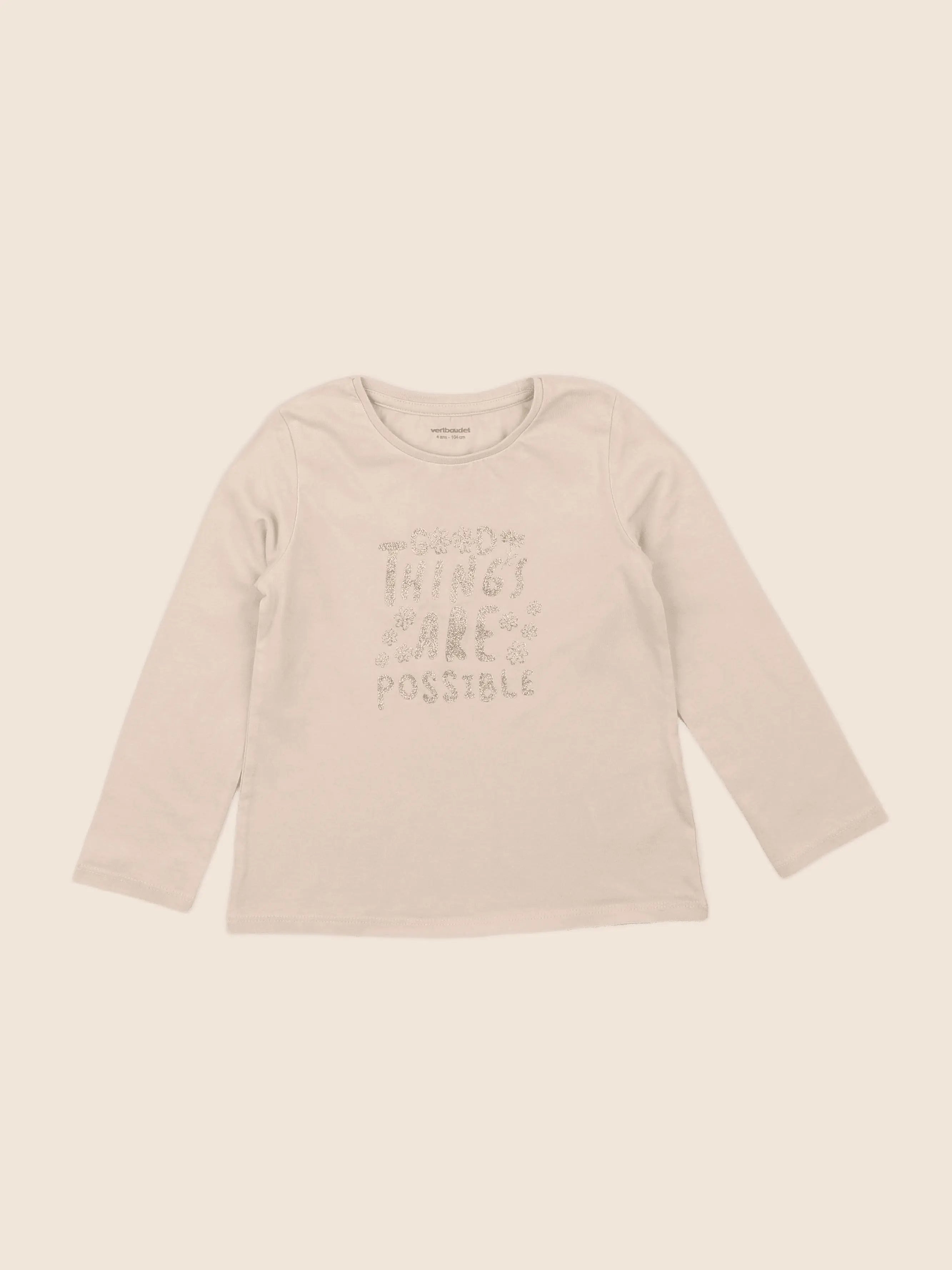 Vertbaudet - tee-shirt rose - 4 ans