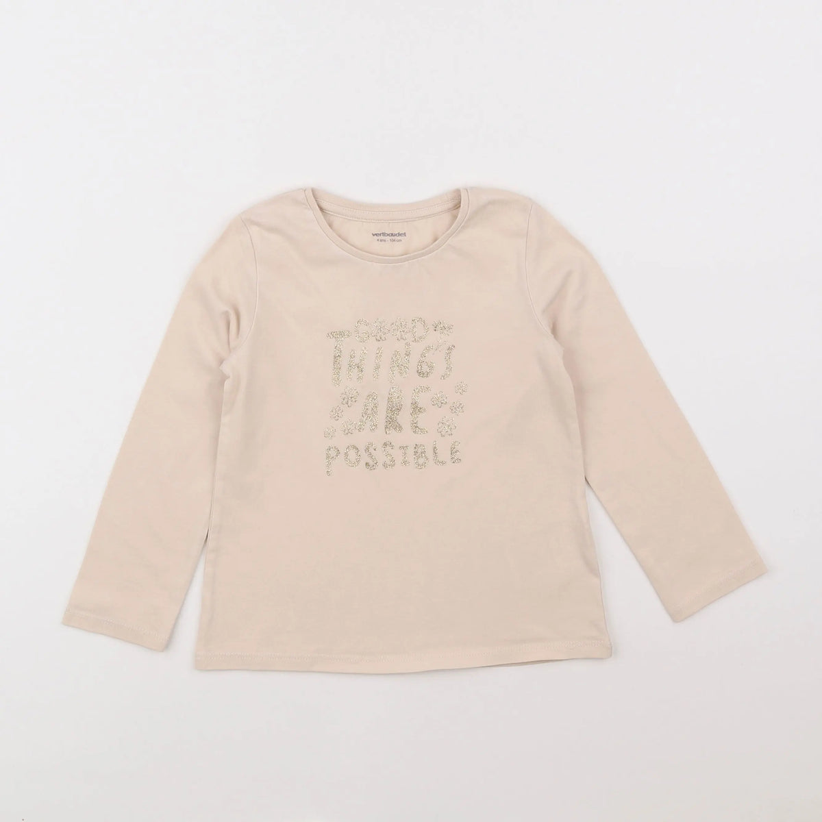 Vertbaudet - tee-shirt rose - 4 ans
