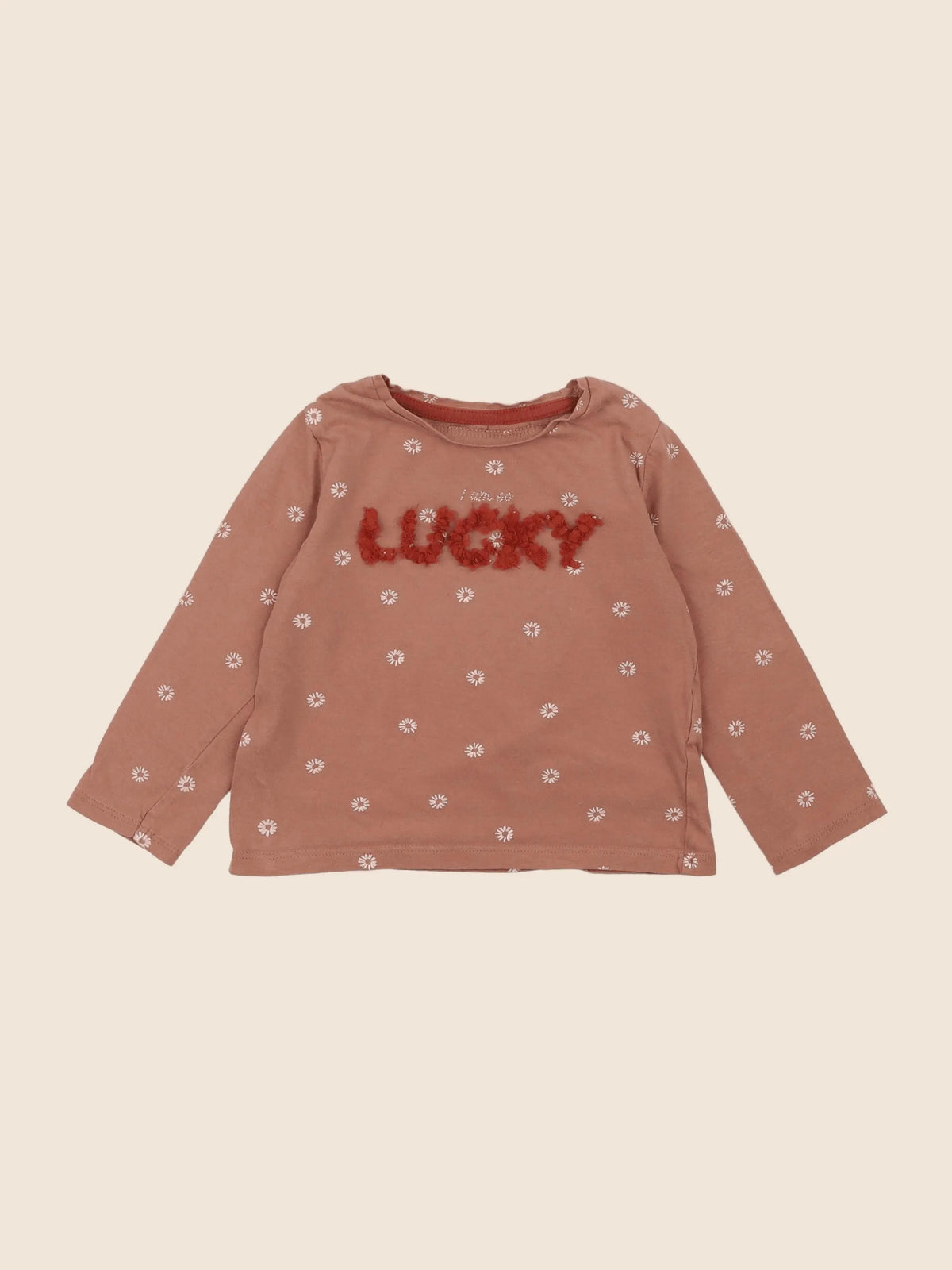 Vertbaudet - tee-shirt marron - 2 ans
