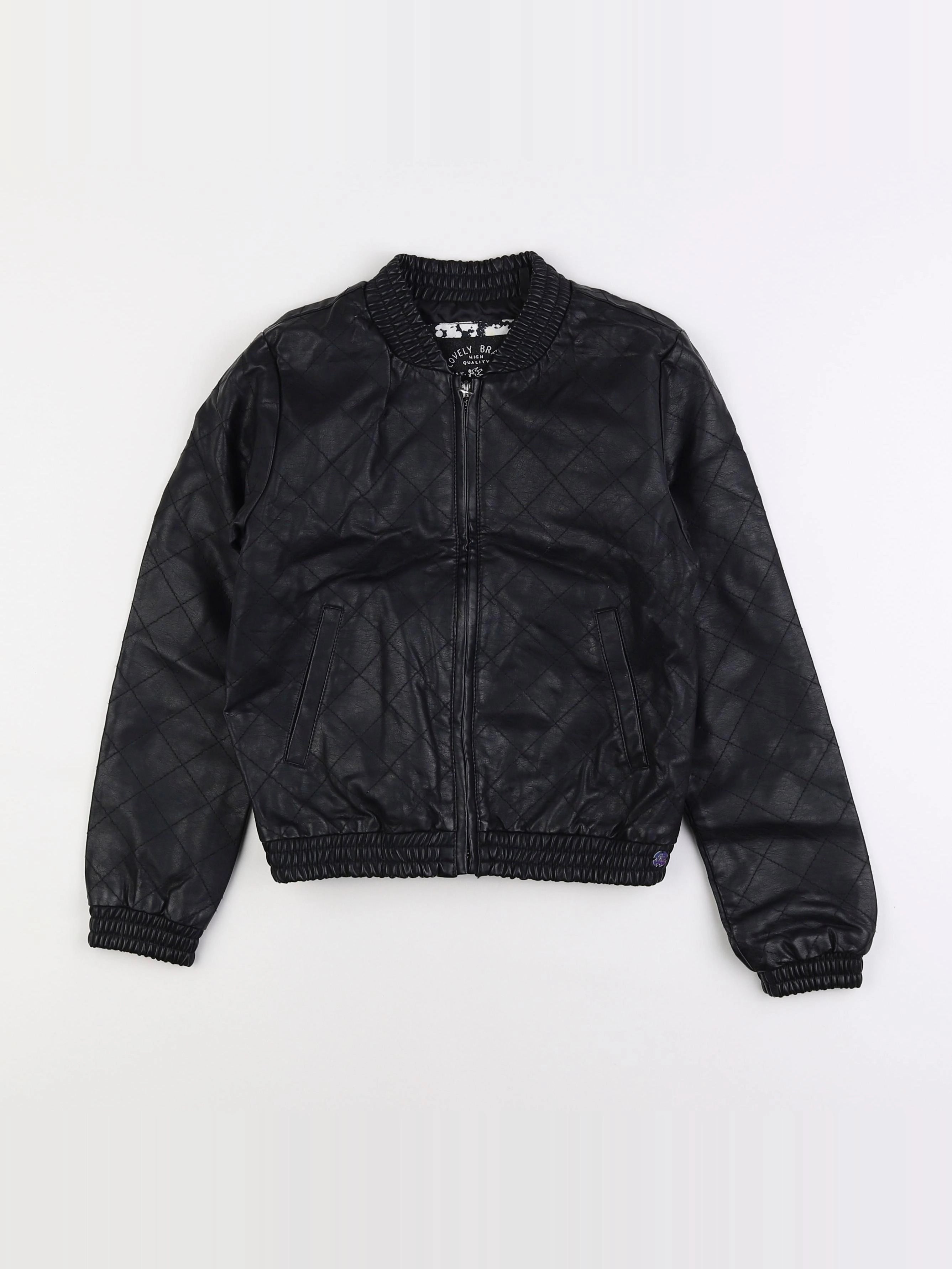 IKKS - veste simili cuir noir - 10 ans