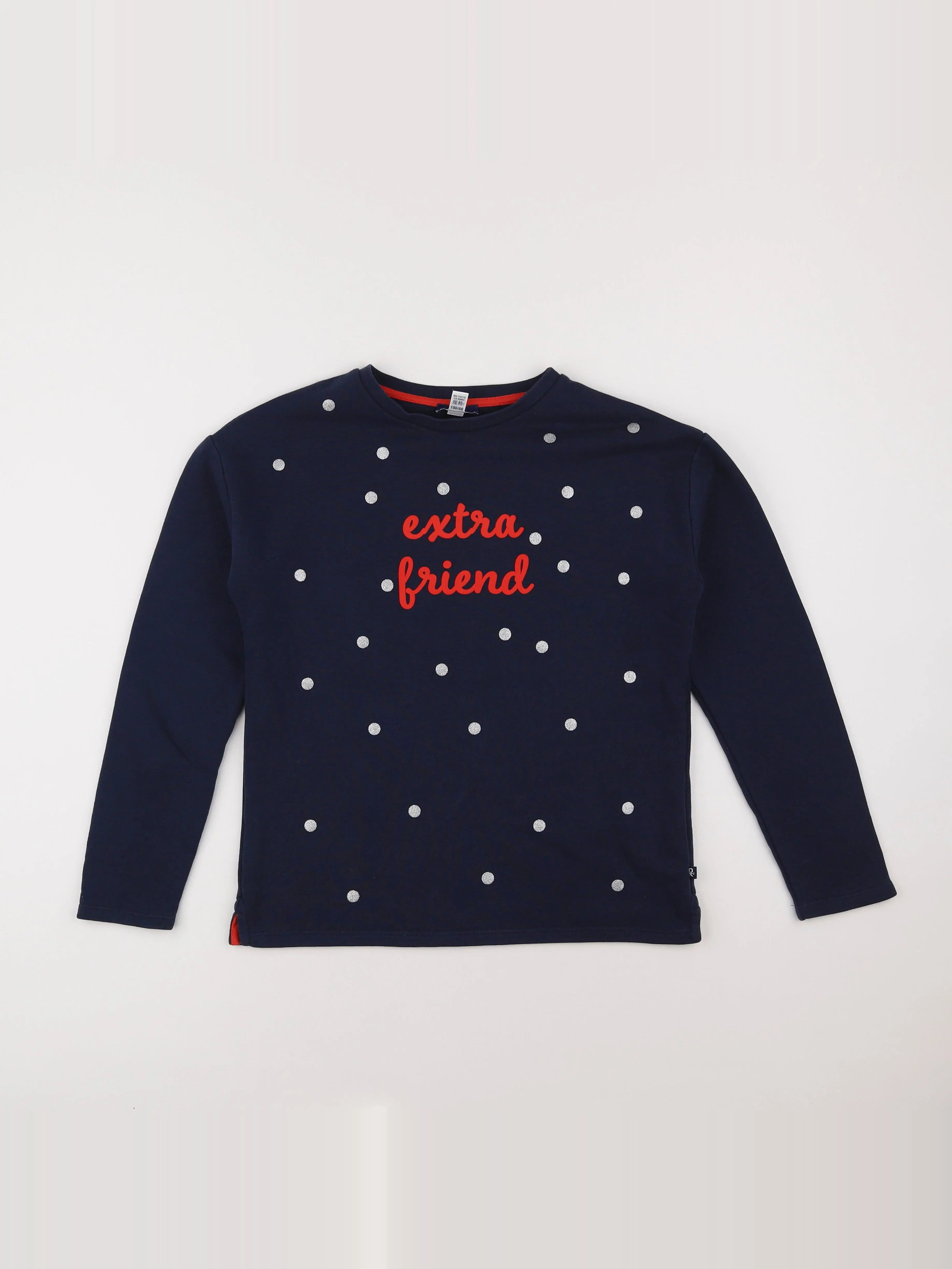 Okaidi - sweat bleu, argent - 12 ans