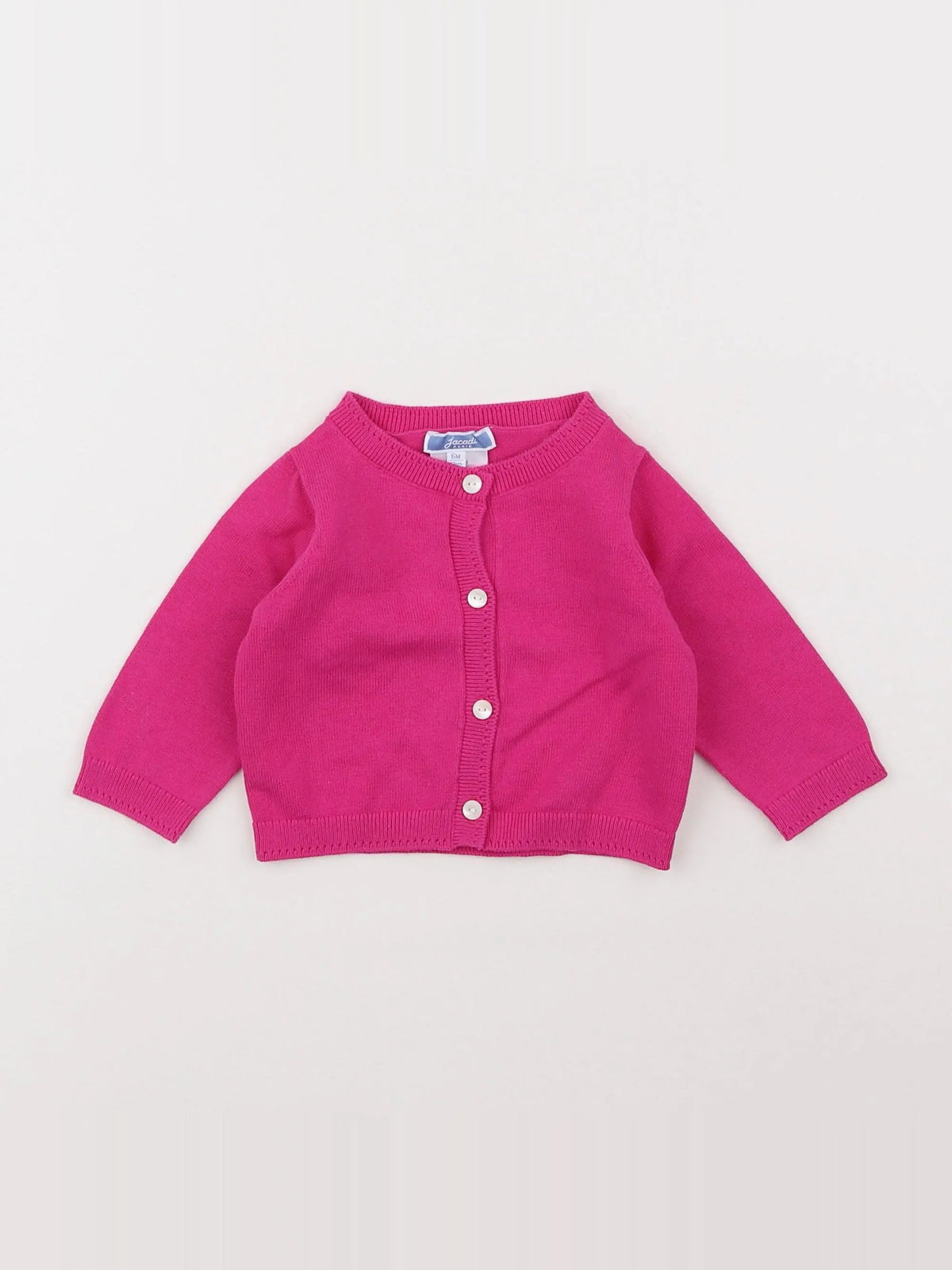 Jacadi - gilet coton rose - 6 mois