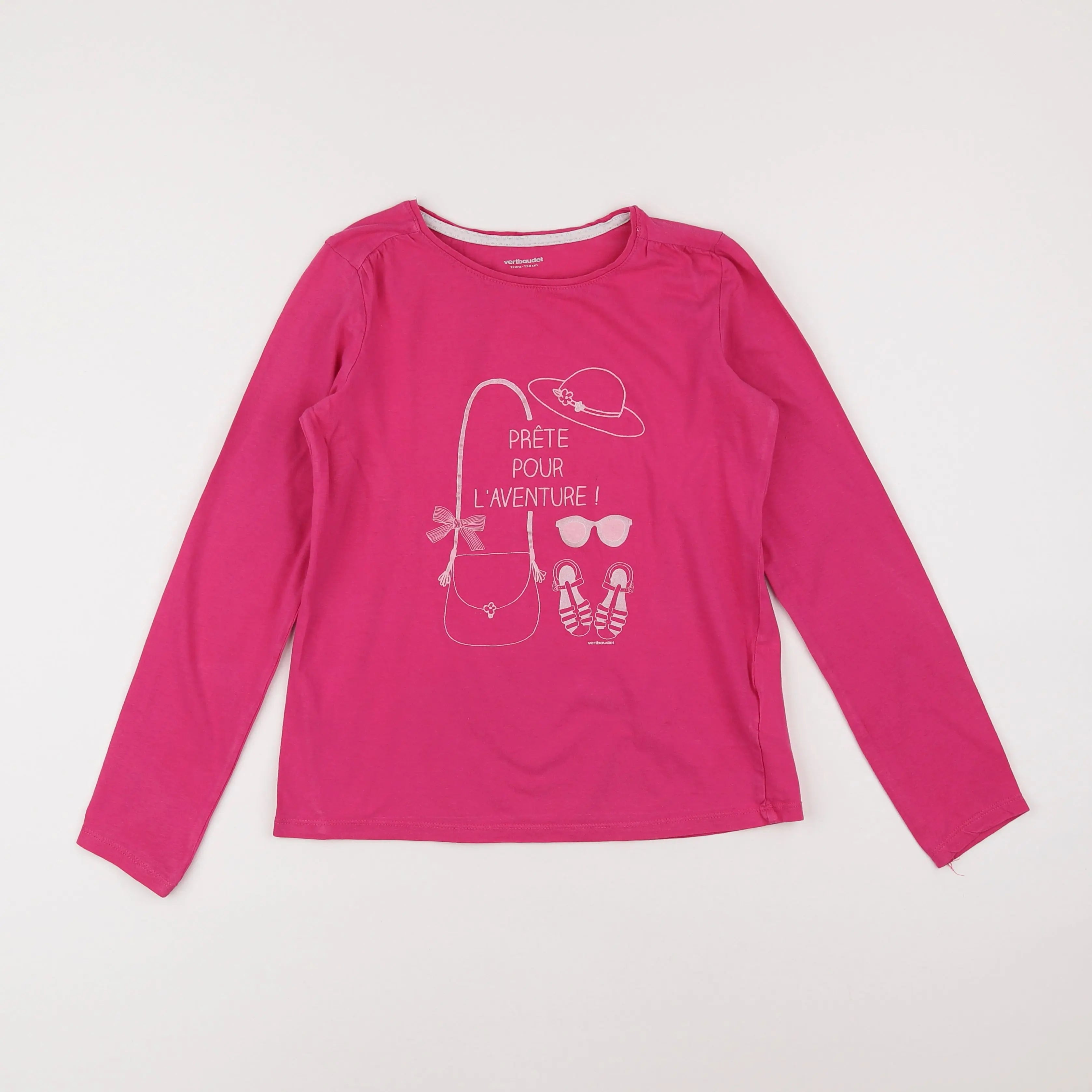 Vertbaudet - tee-shirt rose - 12 ans