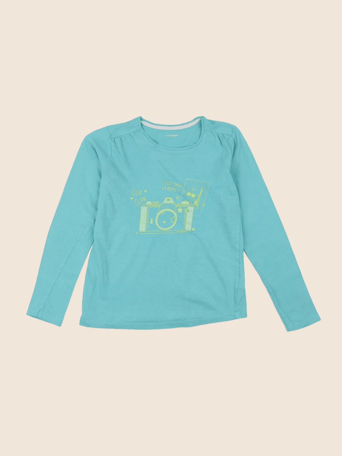 Vertbaudet - tee-shirt bleu - 12 ans