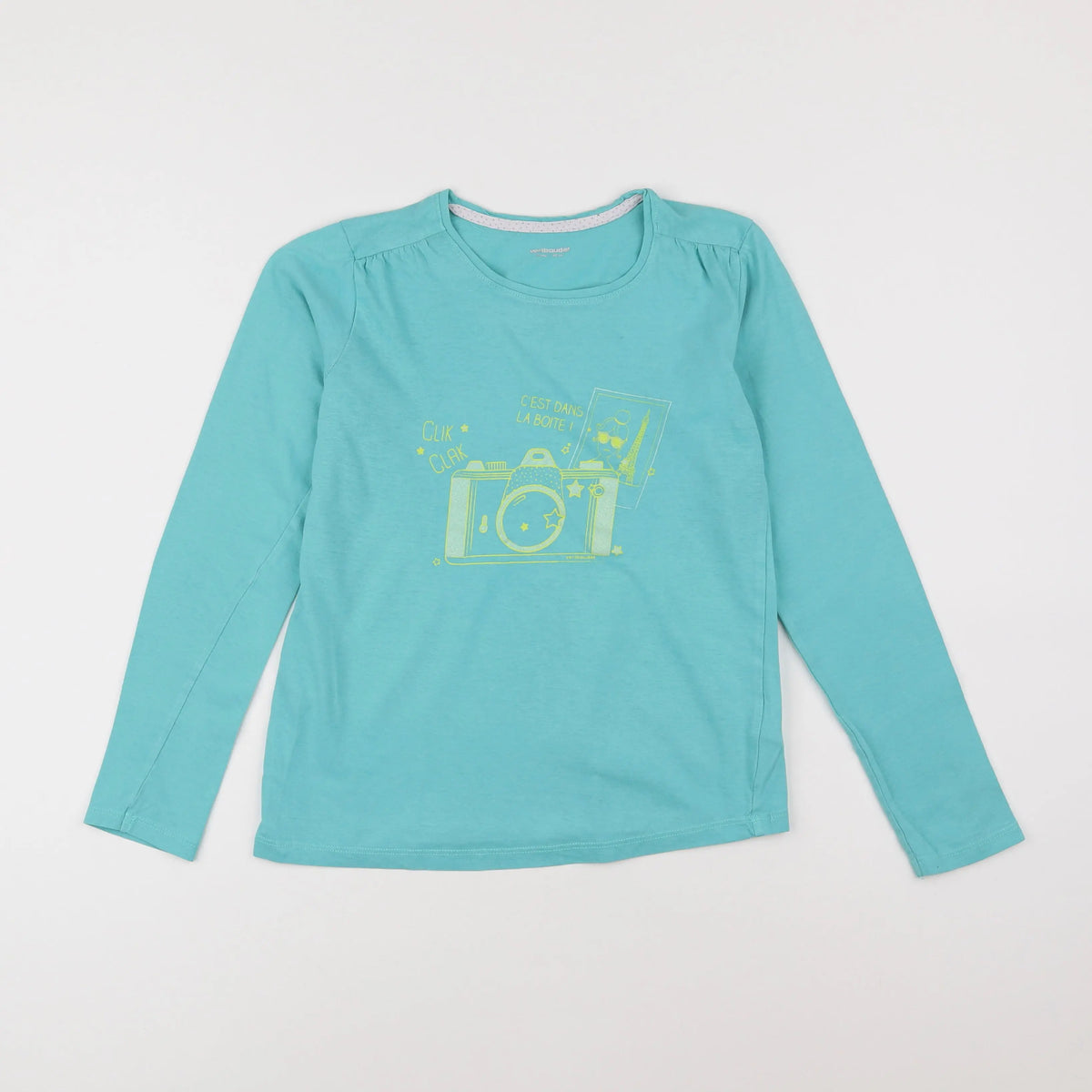 Vertbaudet - tee-shirt bleu - 12 ans