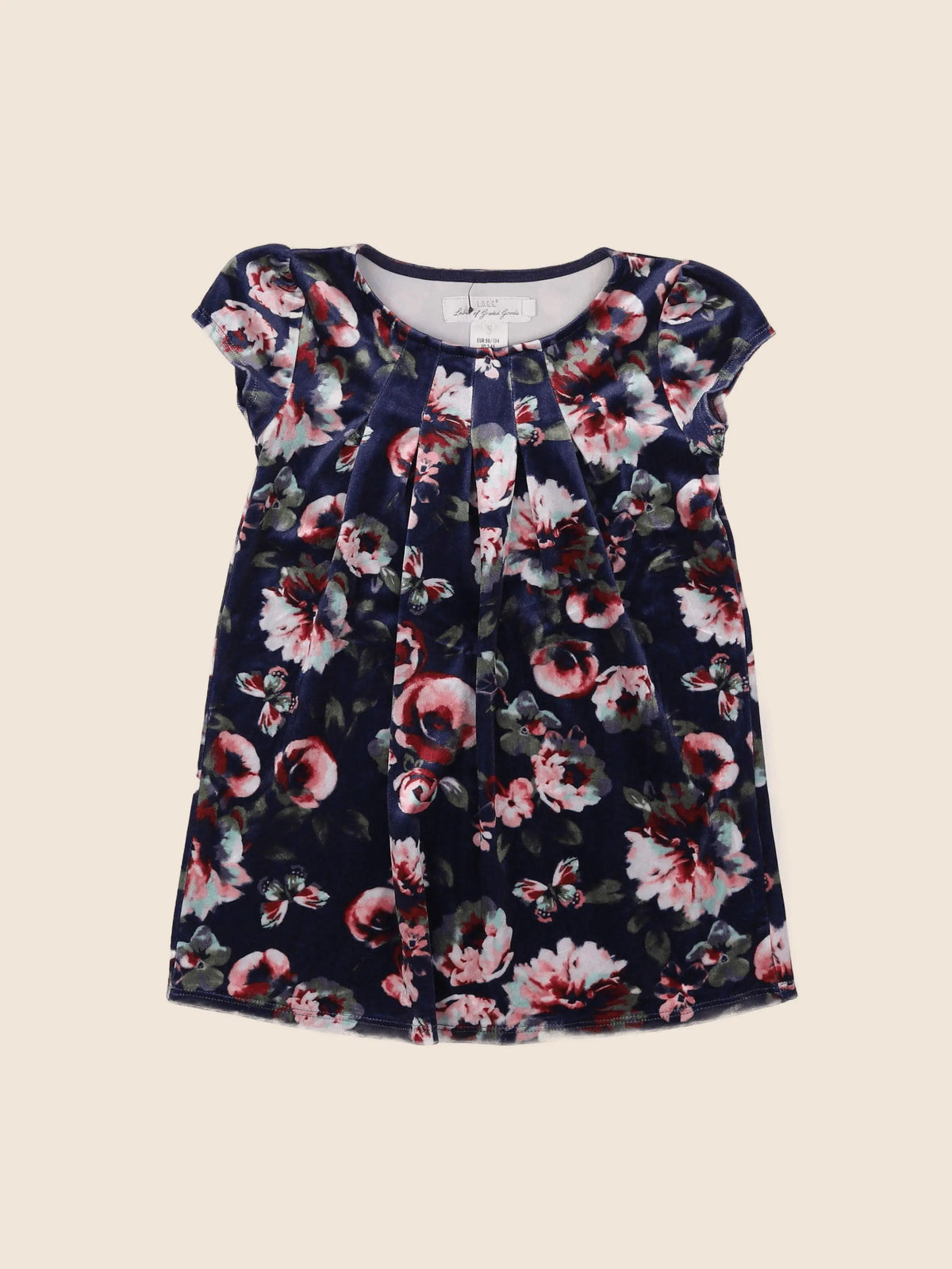H&M - robe bleu - 2/4 ans