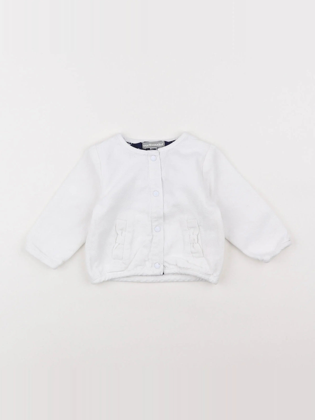 Vertbaudet - veste blanc - 9 mois