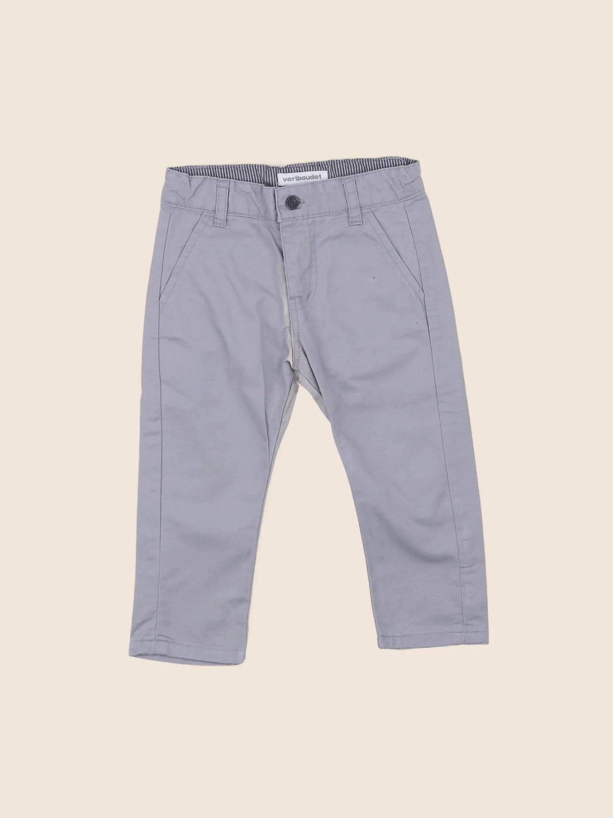 Vertbaudet - pantalon gris - 9 mois