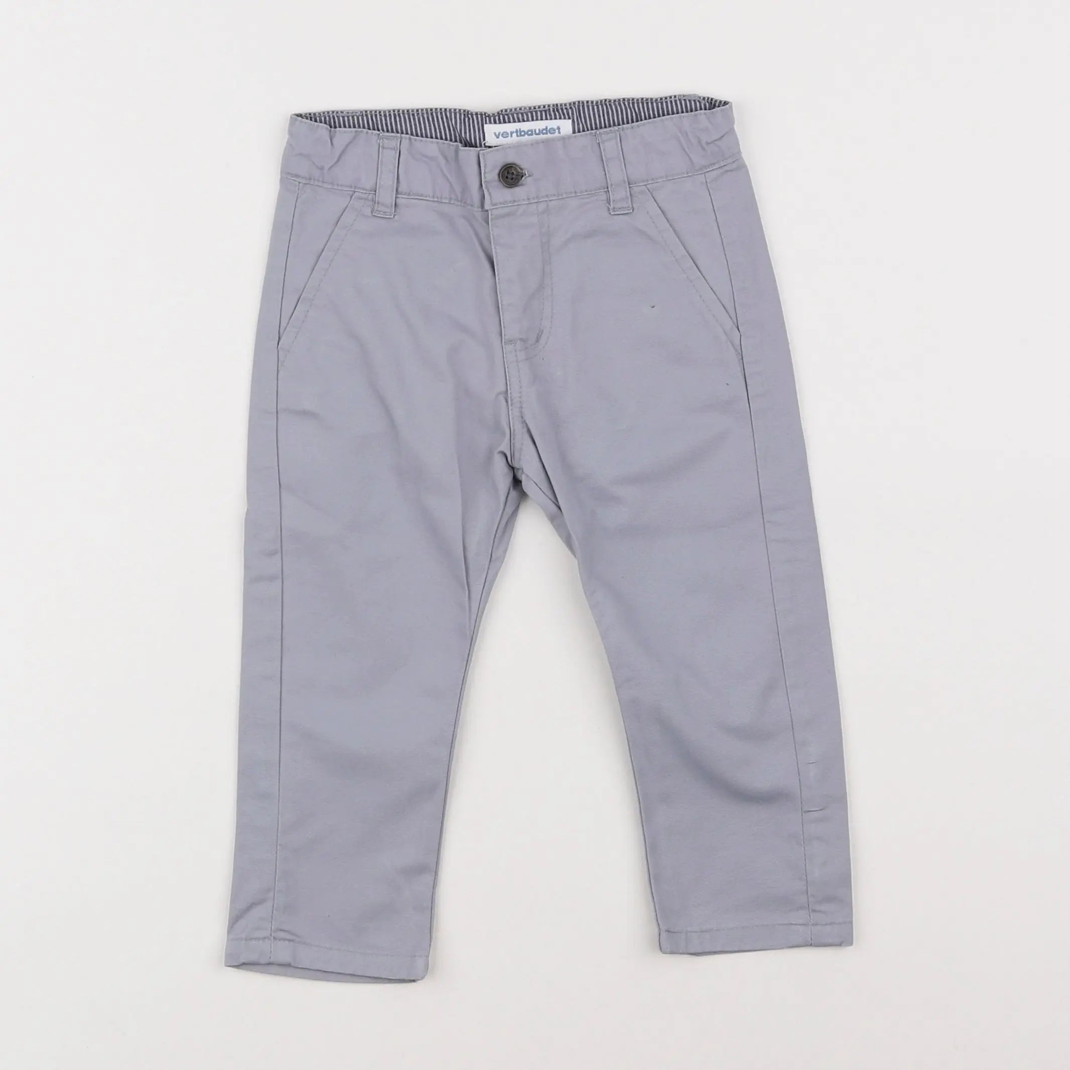 Vertbaudet - pantalon gris - 9 mois
