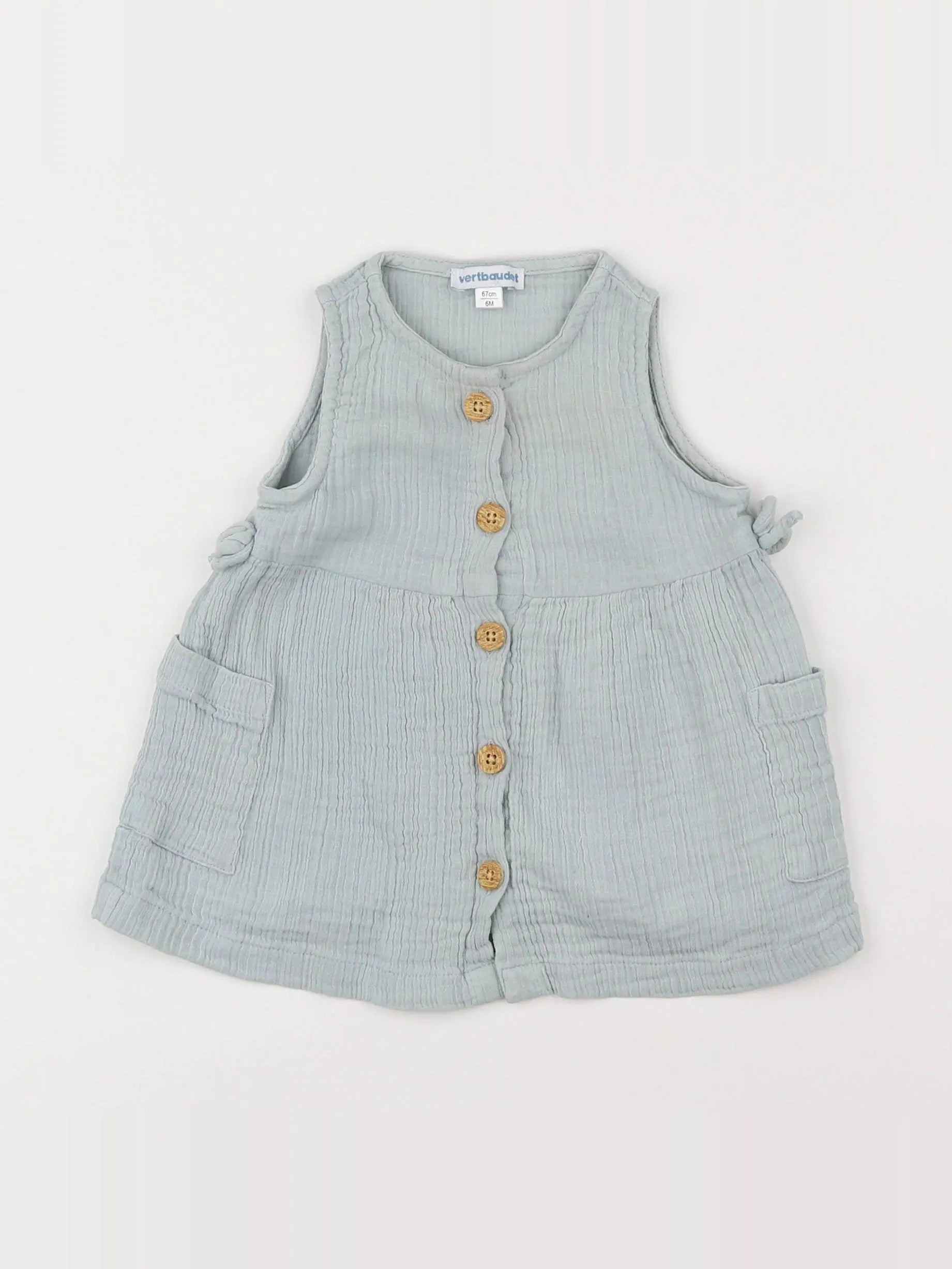 Vertbaudet - robe bleu - 6 mois
