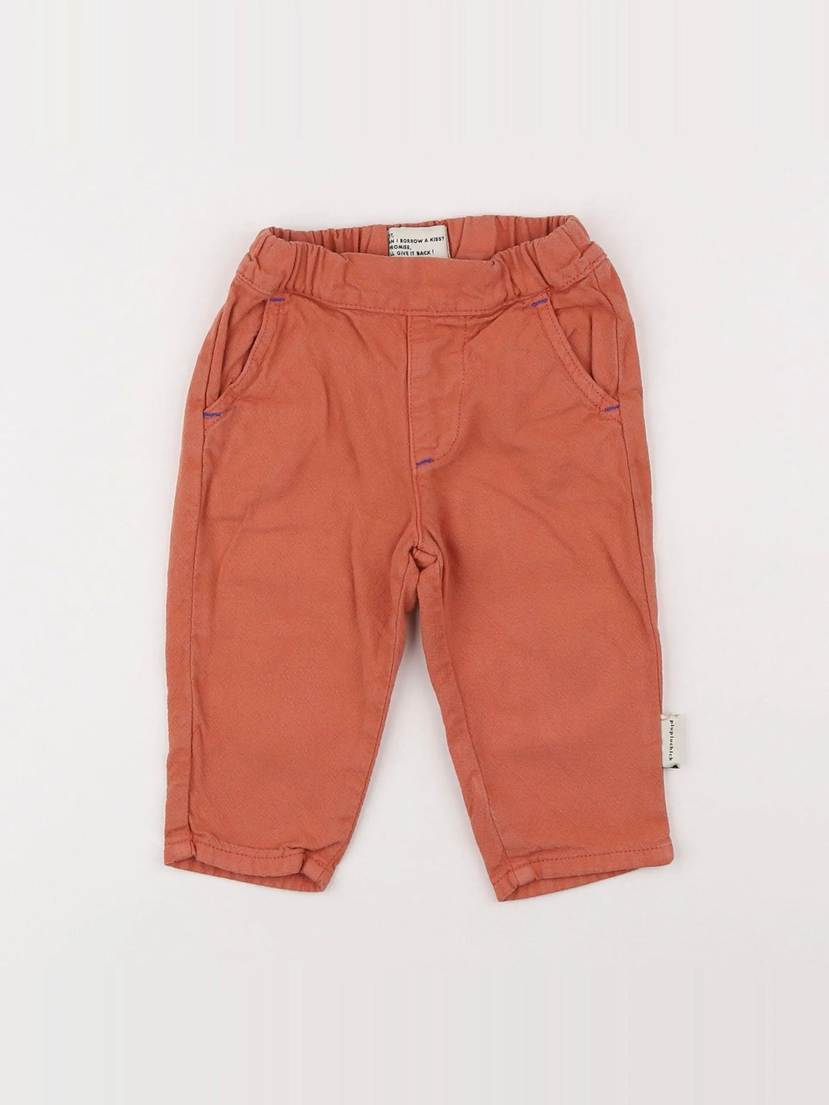 Piupiuchick - pantalon orange - 12 mois