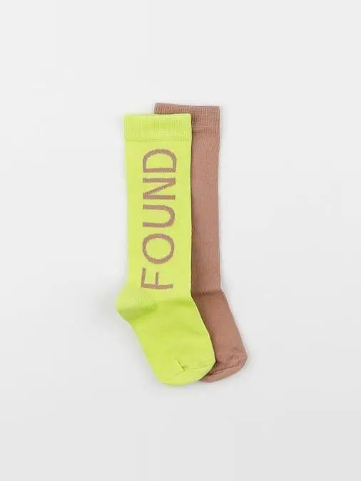 Chaussettes Lost Found Marron Vert