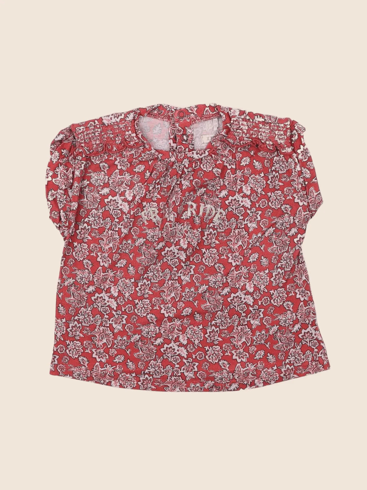 IKKS - blouse rouge - 18 mois