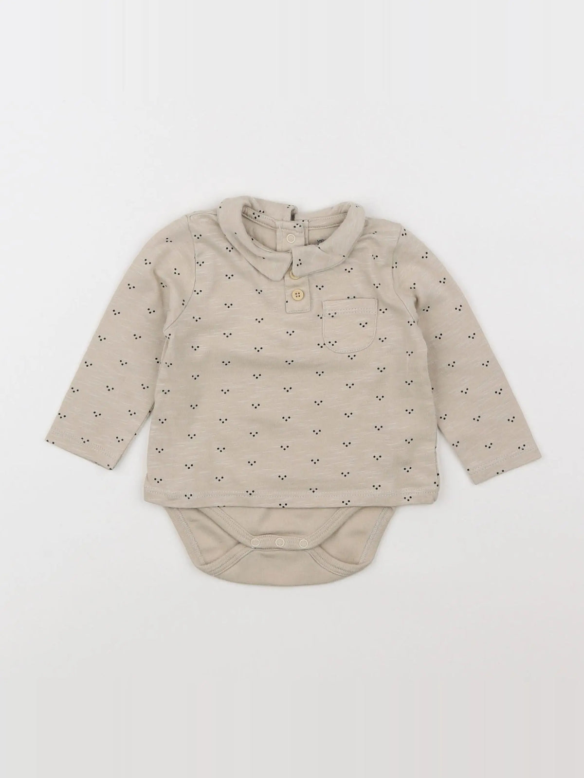 Vertbaudet - body tee-shirt beige - 3 mois