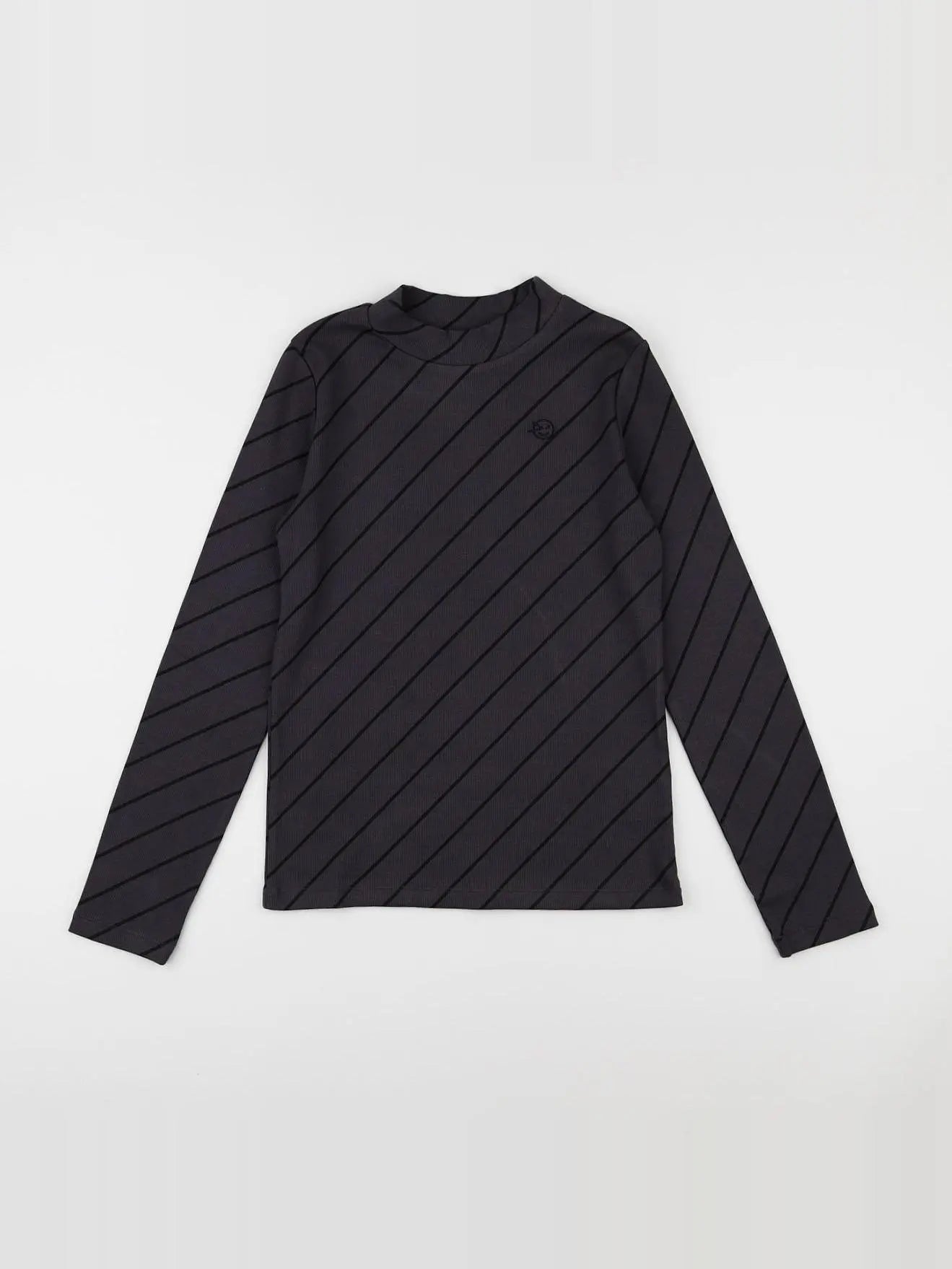 Tee-shirt manches longues Gris Noir