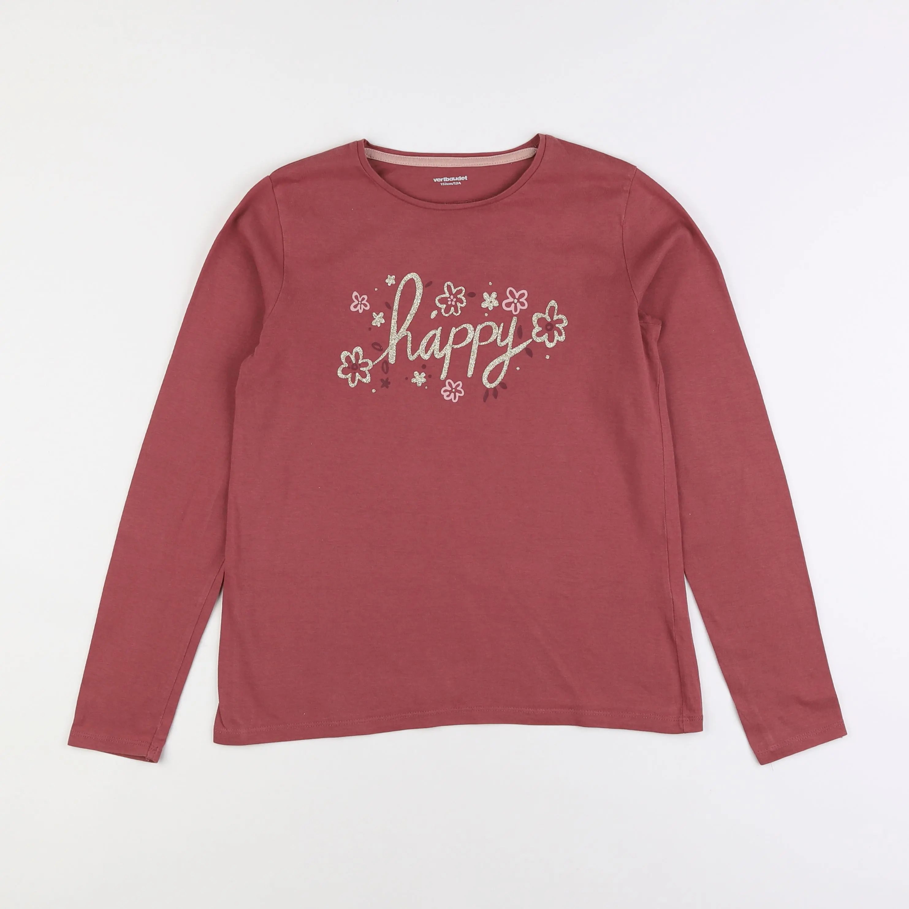 Vertbaudet - tee-shirt rouge - 12 ans