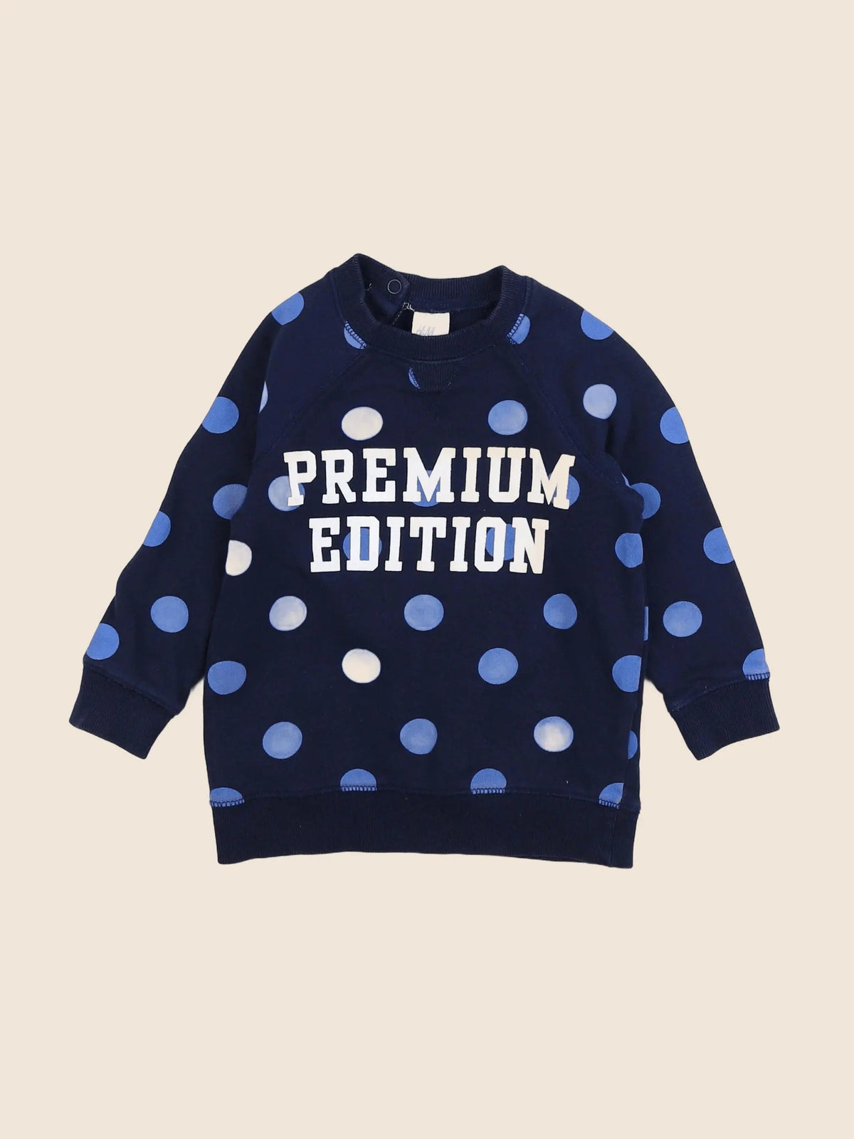 H&M - sweat bleu - 12/18 mois