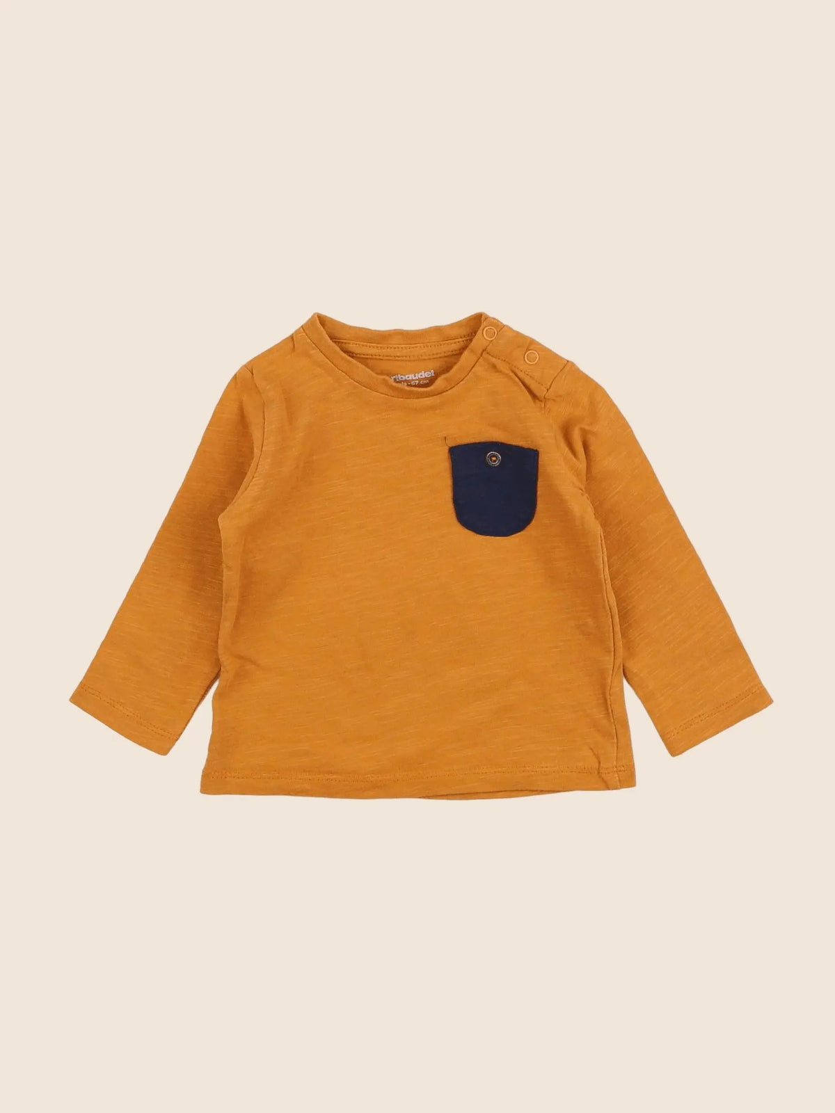 Vertbaudet - tee-shirt orange - 6 mois
