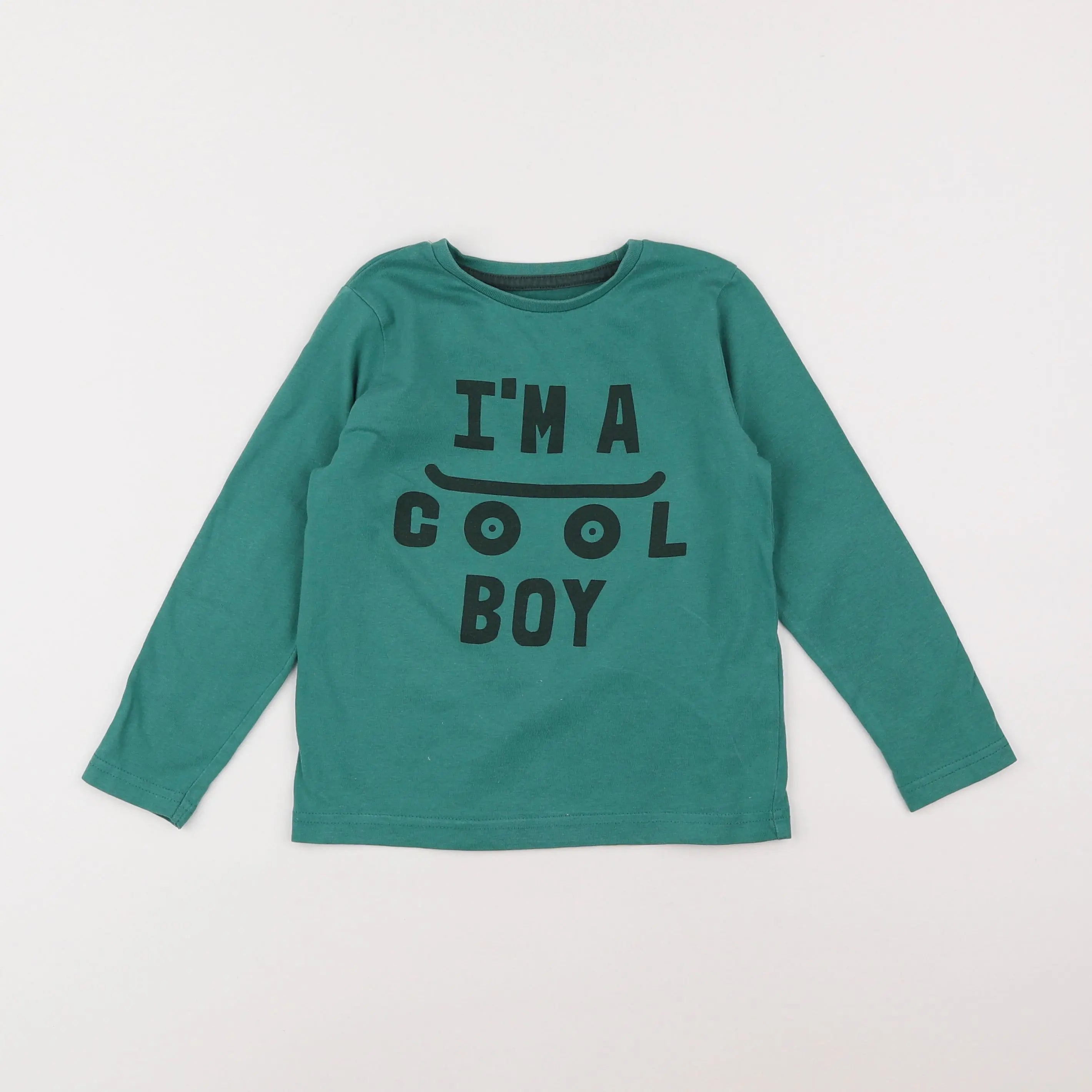 Vertbaudet - tee-shirt vert - 5 ans