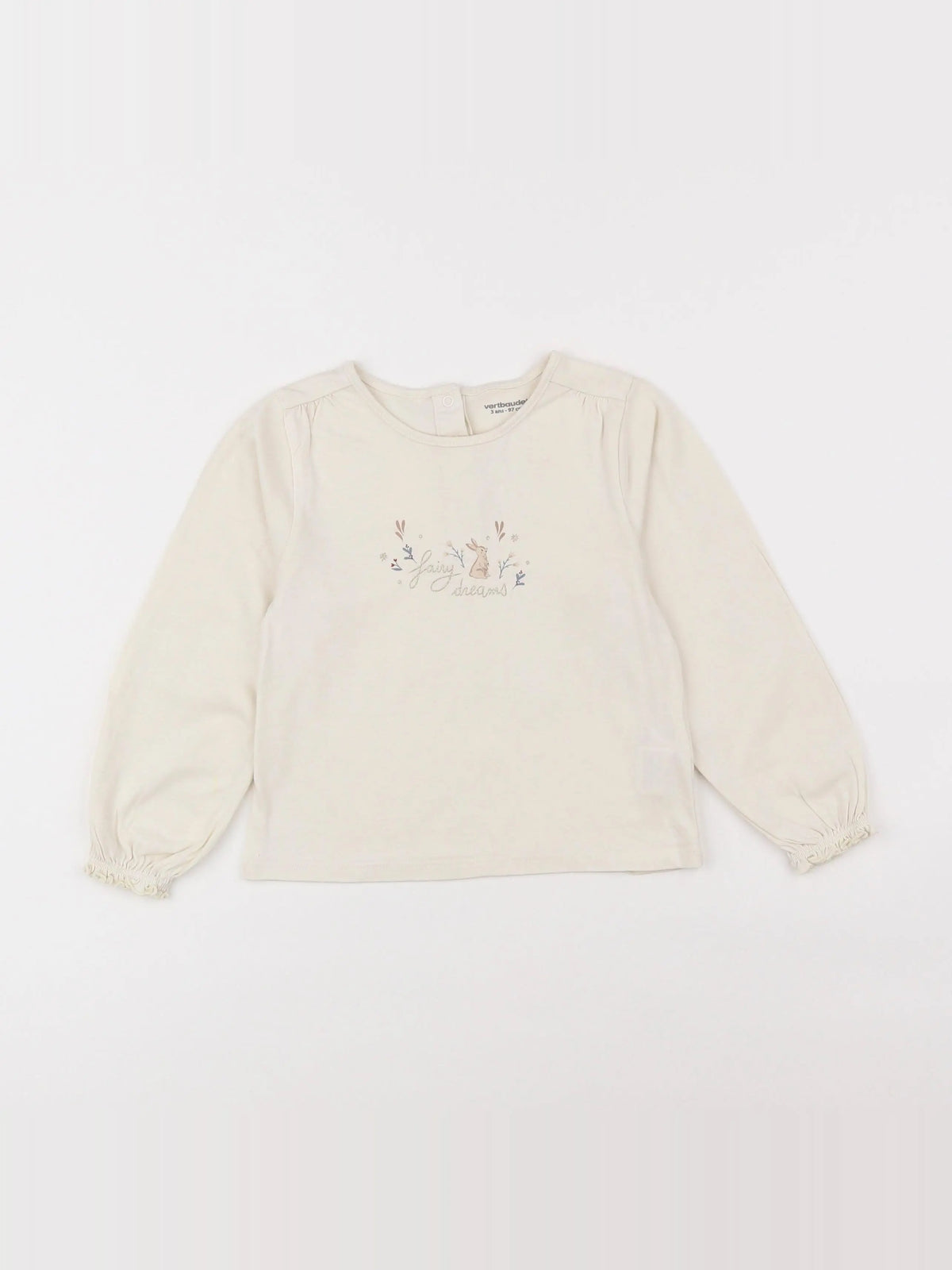 Vertbaudet - tee-shirt blanc - 3 ans