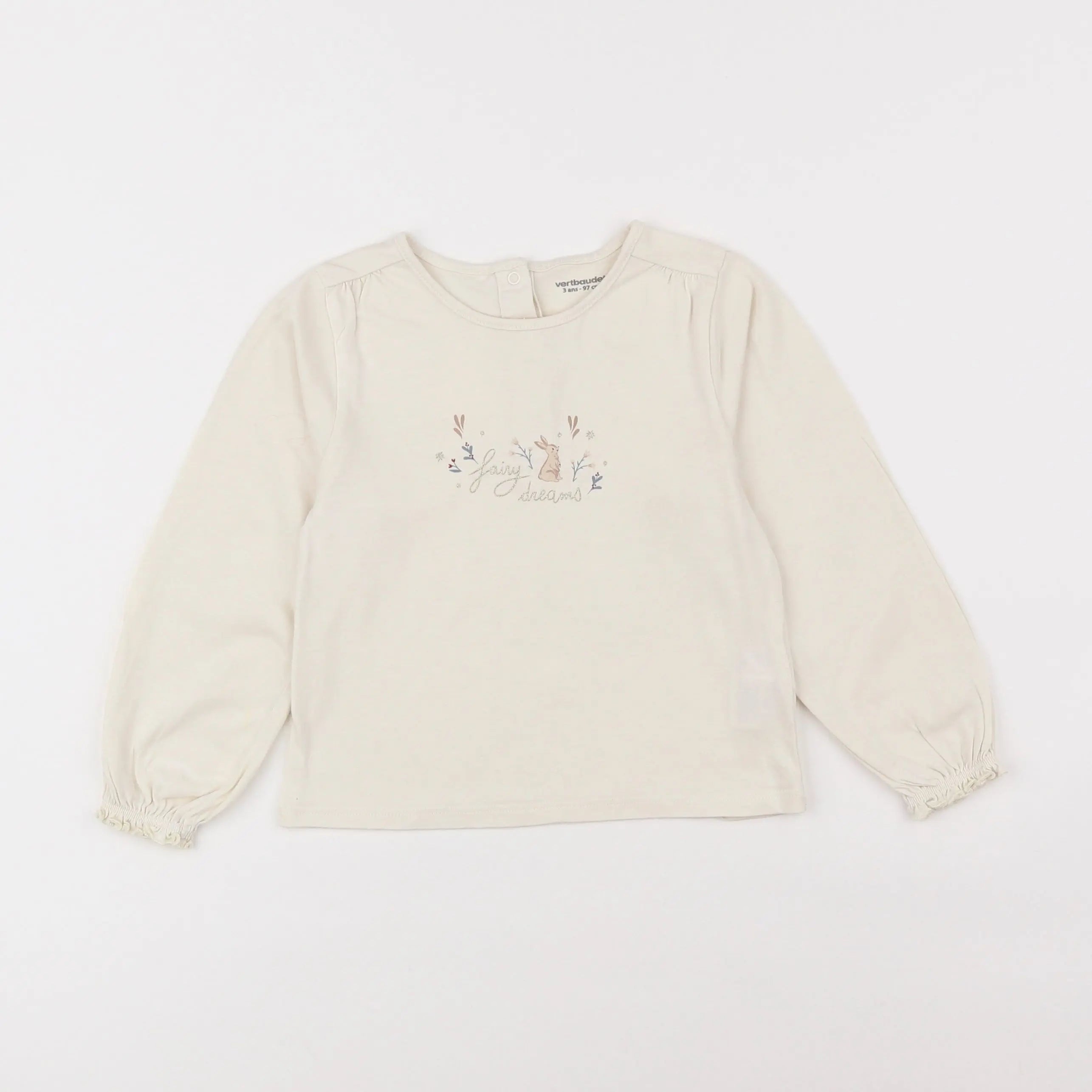 Vertbaudet - tee-shirt blanc - 3 ans