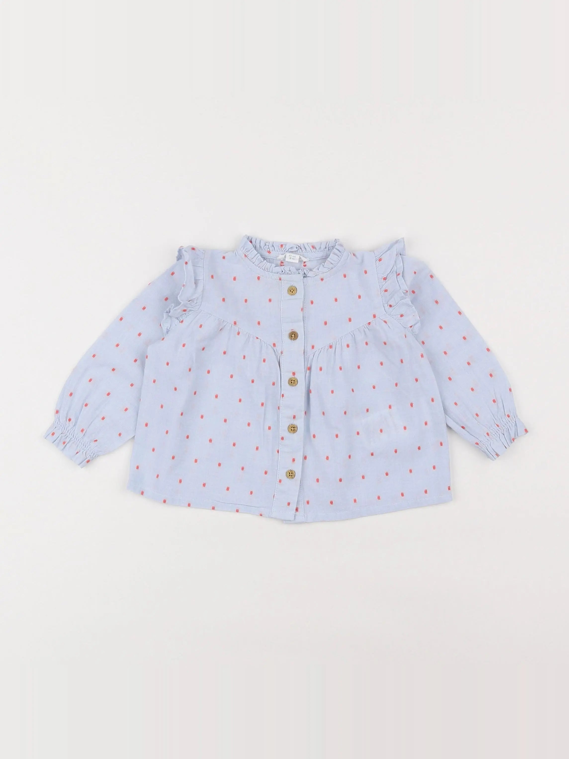 Vertbaudet - blouse bleu - 6 mois