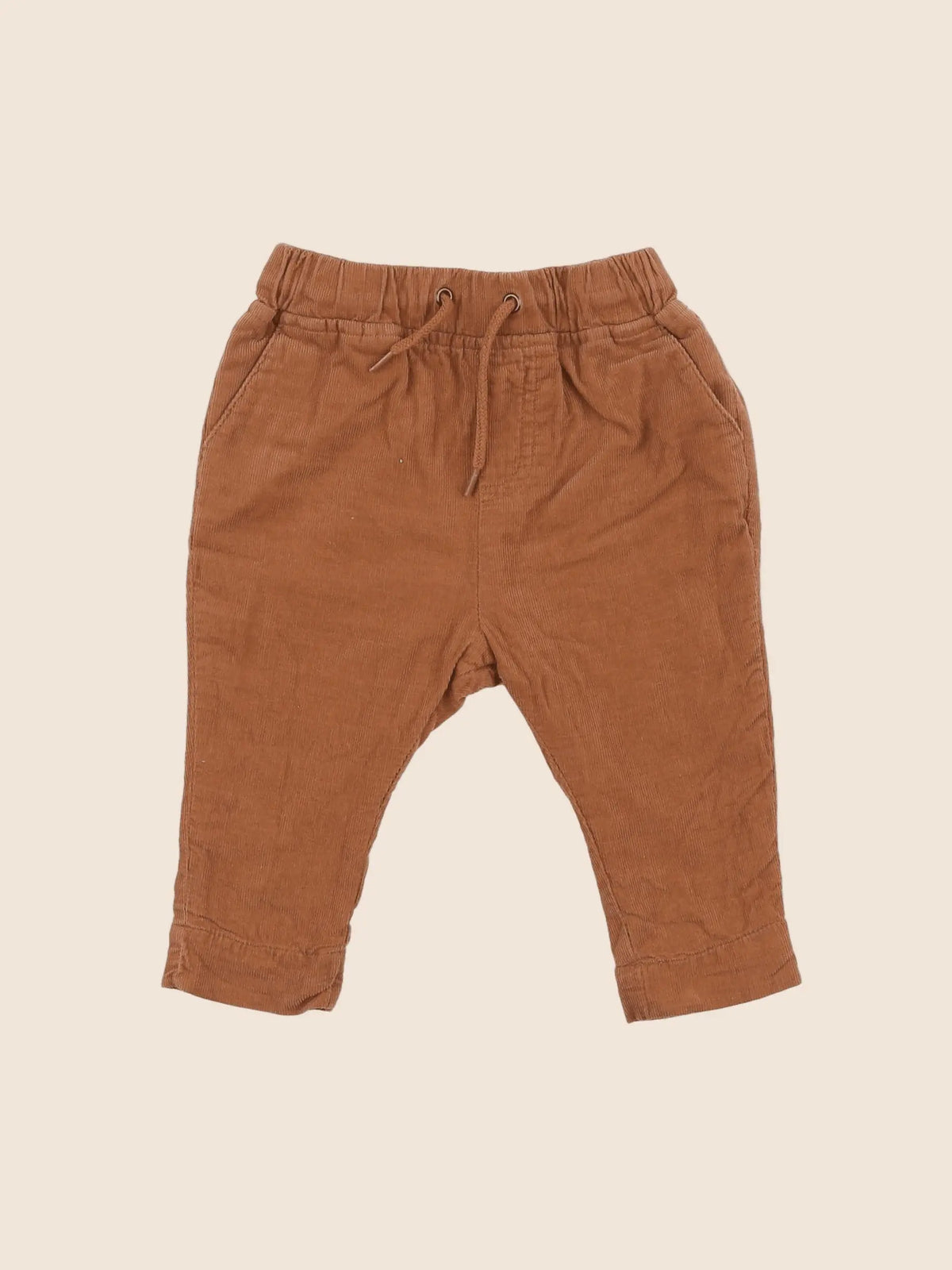 Vertbaudet - pantalon doublé marron - 6 mois