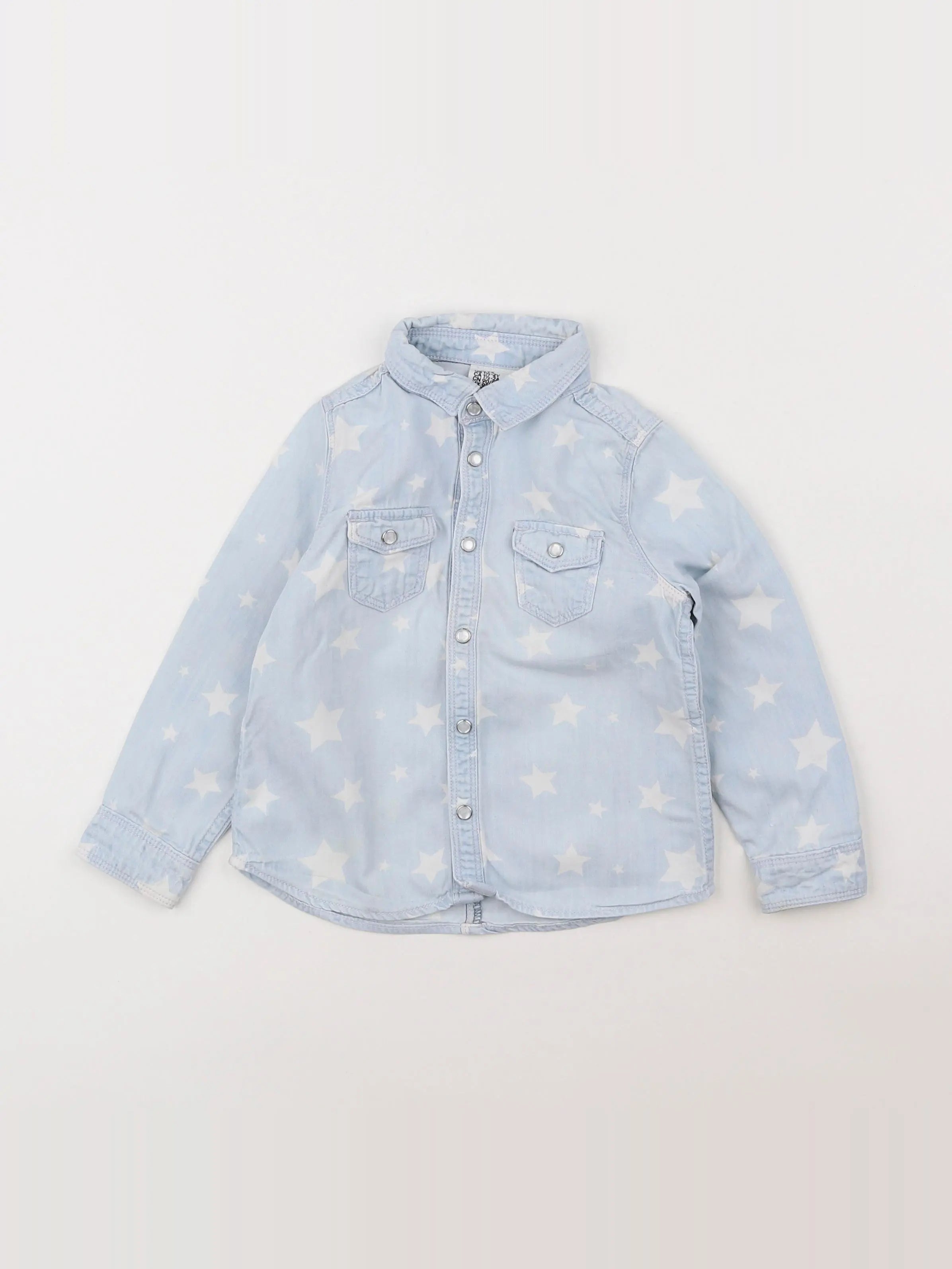 H&M - blouse bleu - 12/18 mois