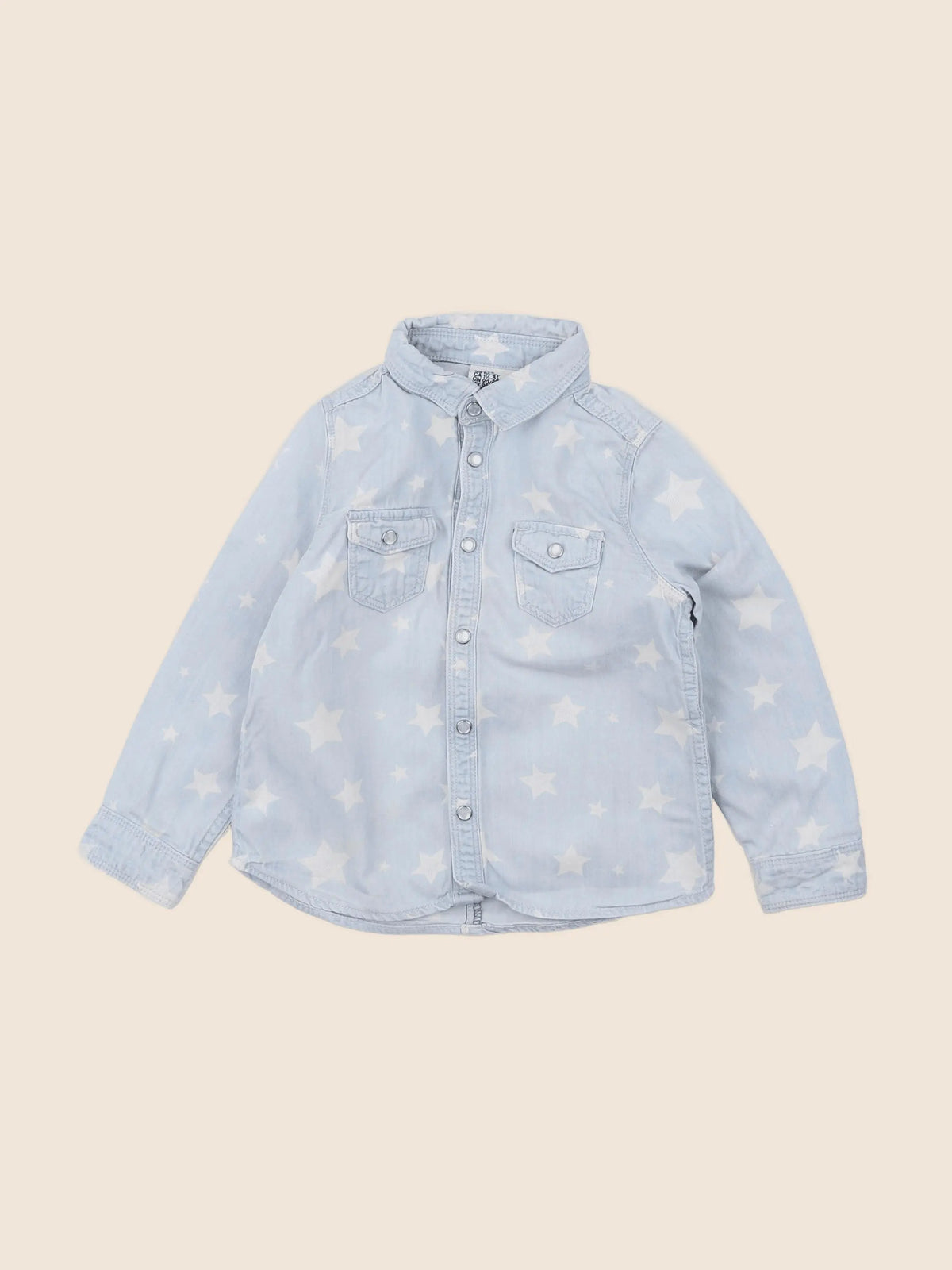 H&M - blouse bleu - 12/18 mois