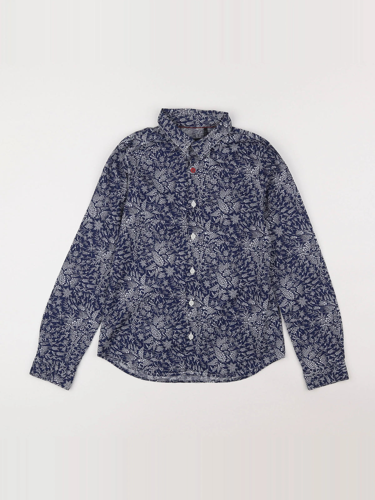 IKKS - chemise bleu, blanc - 10 ans