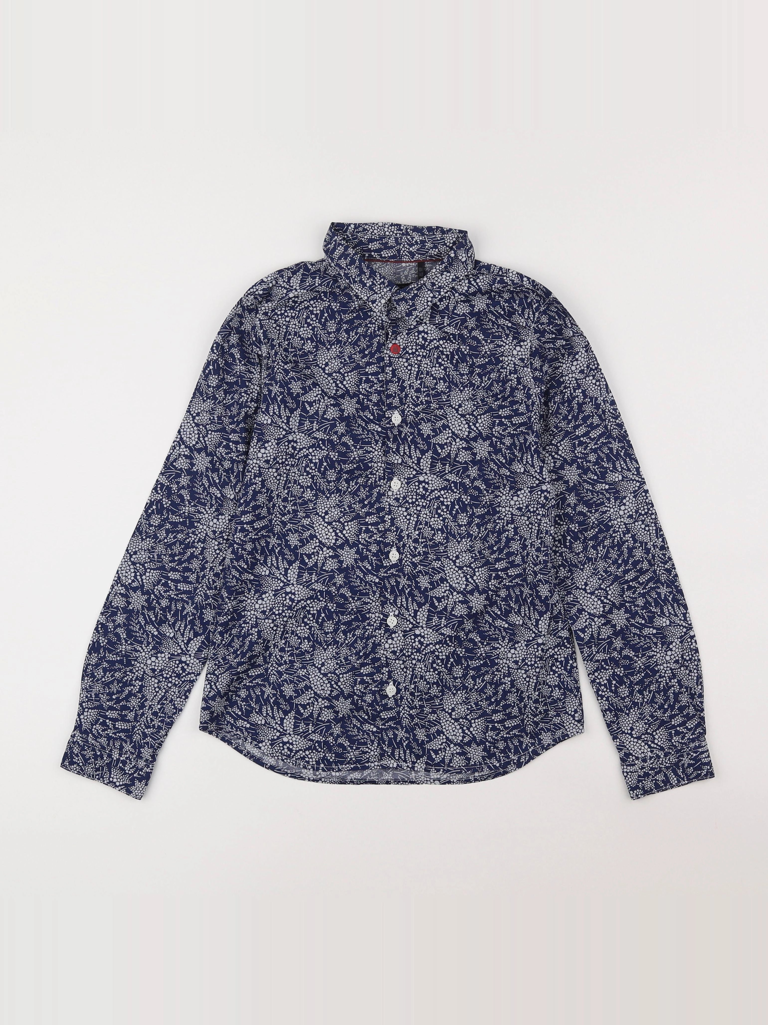 IKKS - chemise bleu, blanc - 10 ans