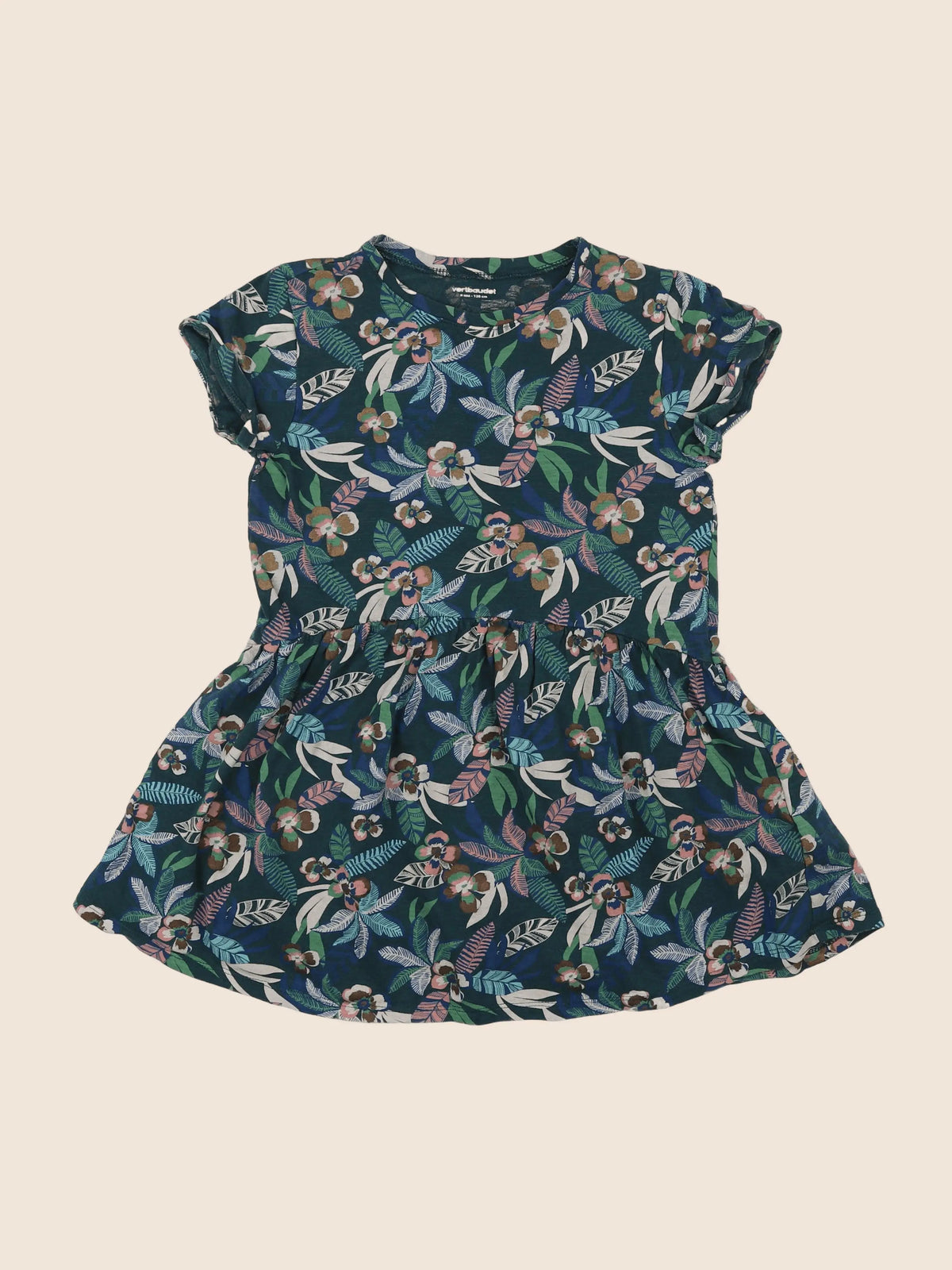 Vertbaudet - robe vert - 8 ans