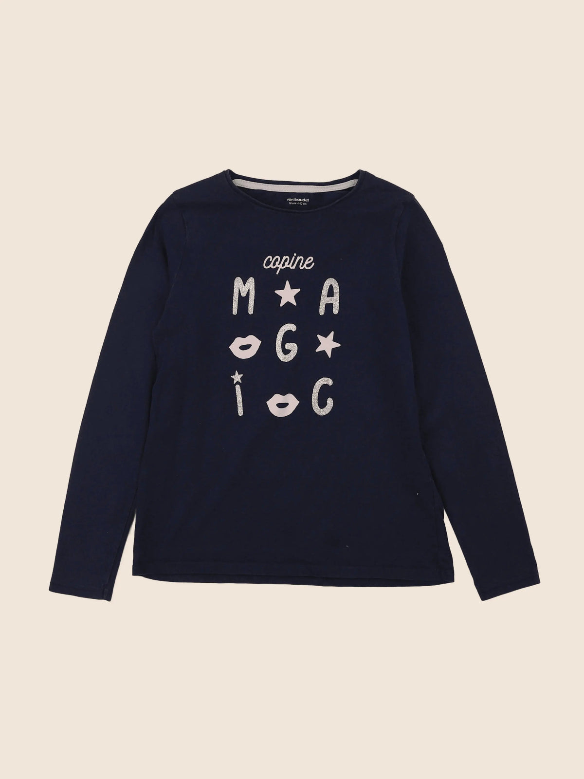 Vertbaudet - tee-shirt bleu - 10 ans