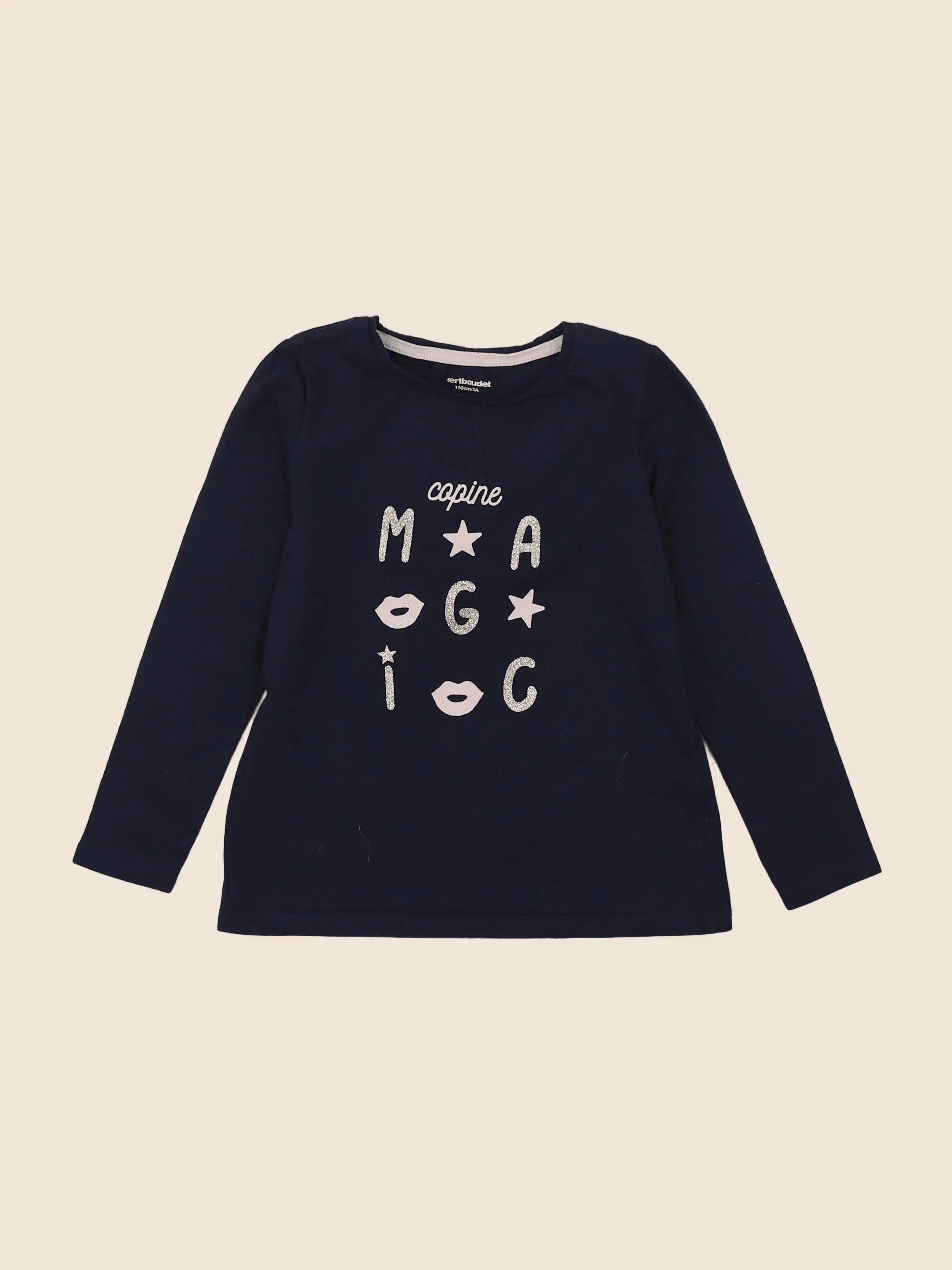 Vertbaudet - tee-shirt bleu - 5 ans