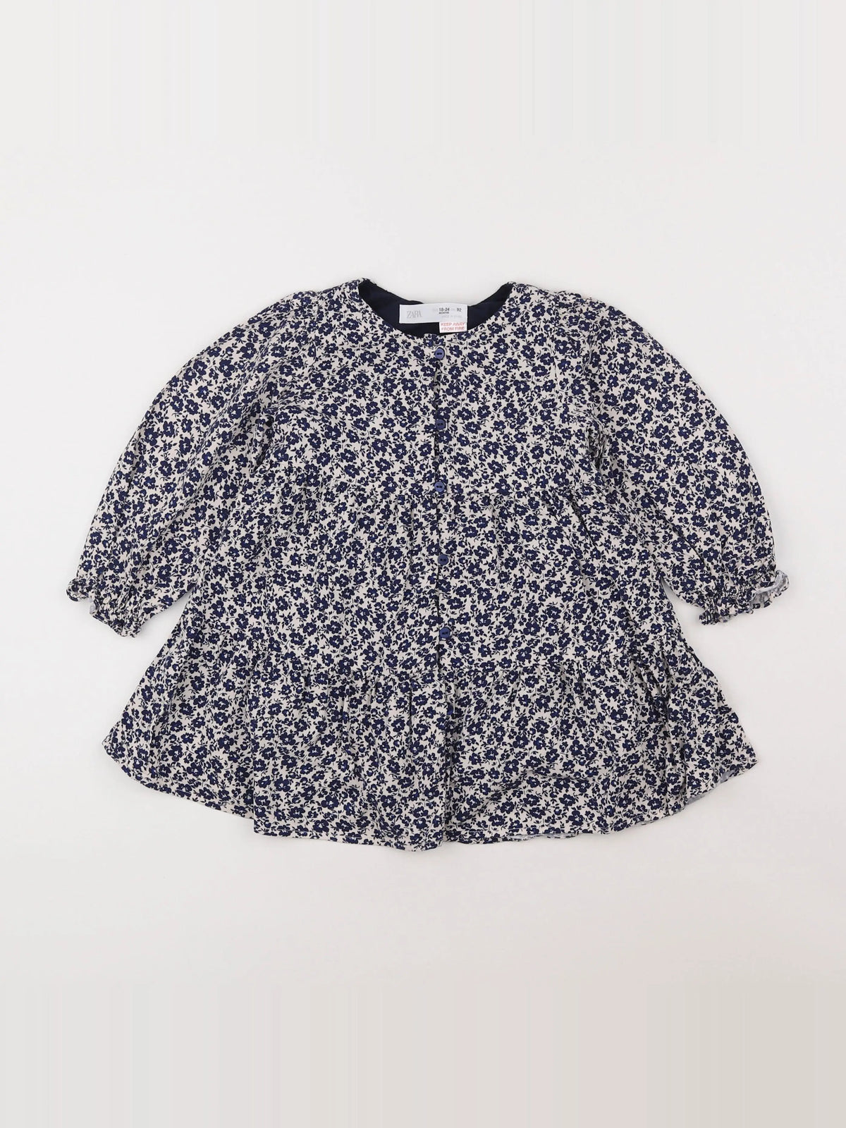Zara - robe bleu - 18 mois à 2 ans