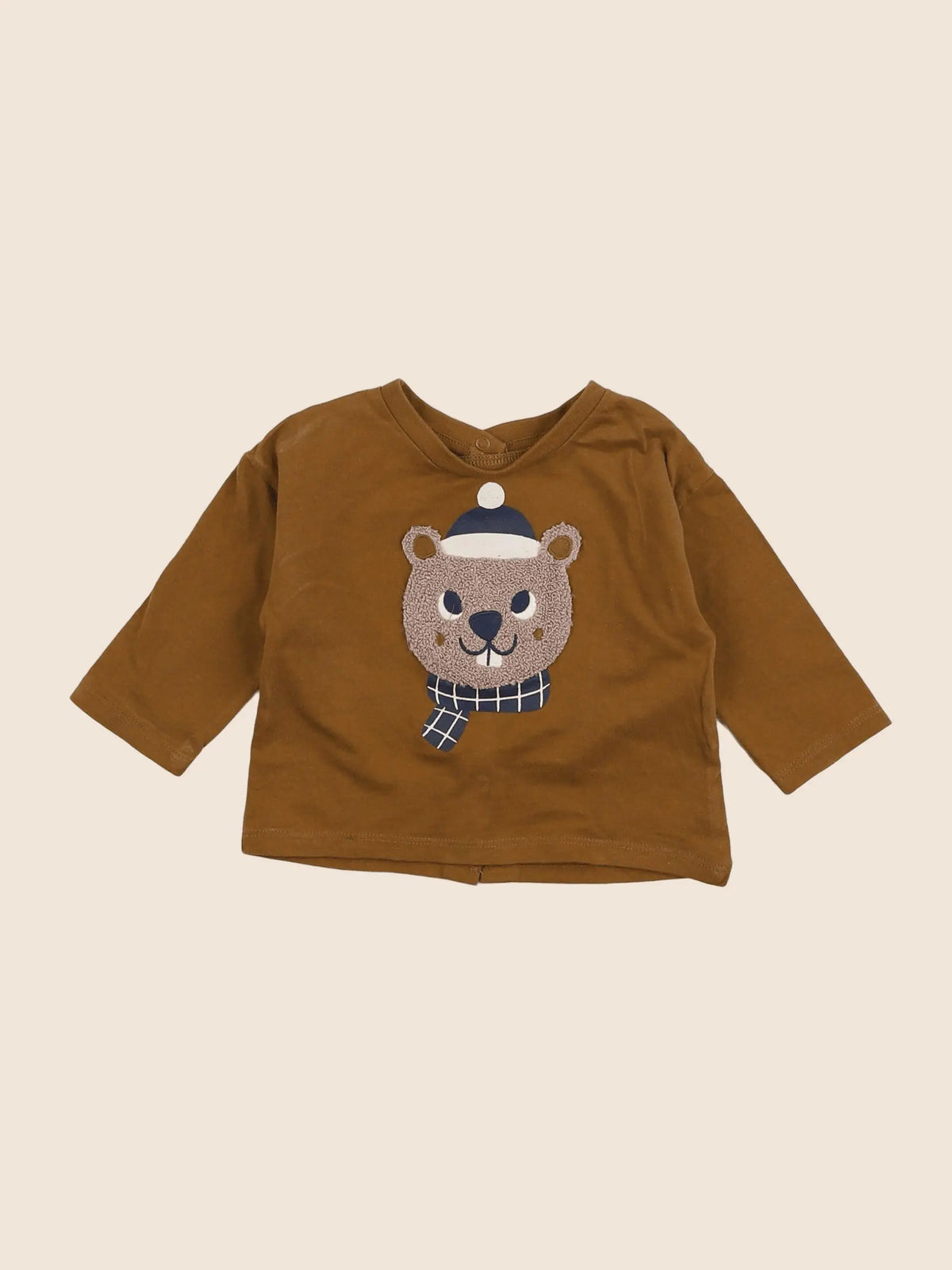 Vertbaudet - tee-shirt marron - 6 mois