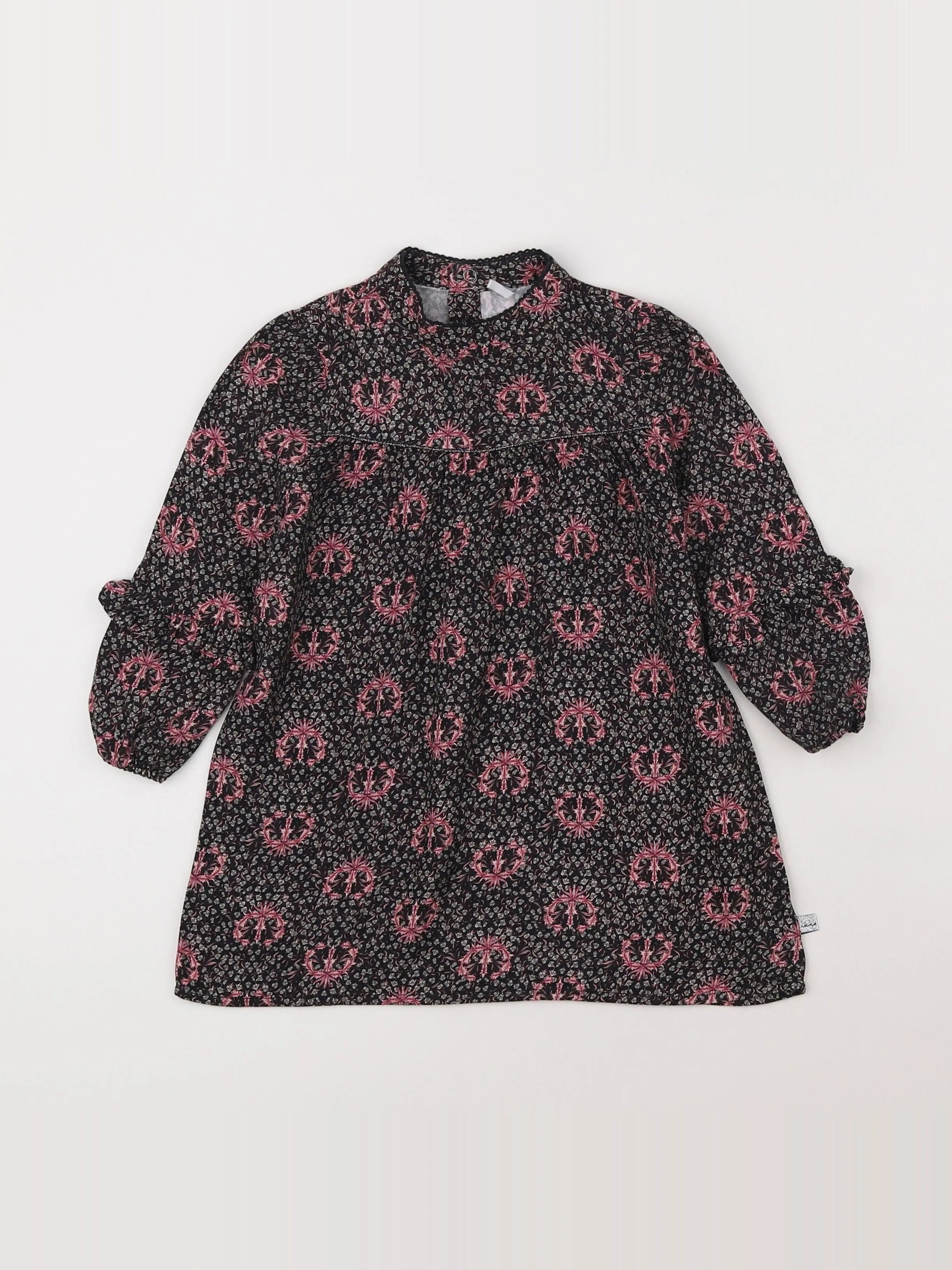 IKKS - robe noir, rose - 2 ans