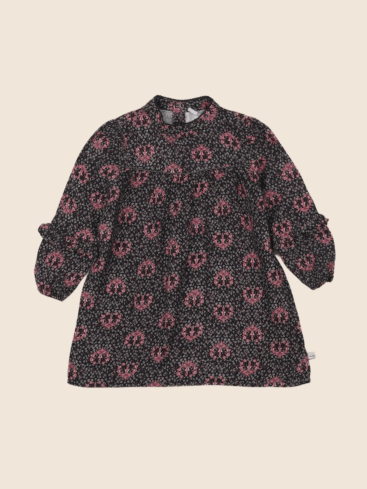 IKKS - robe noir, rose - 2 ans