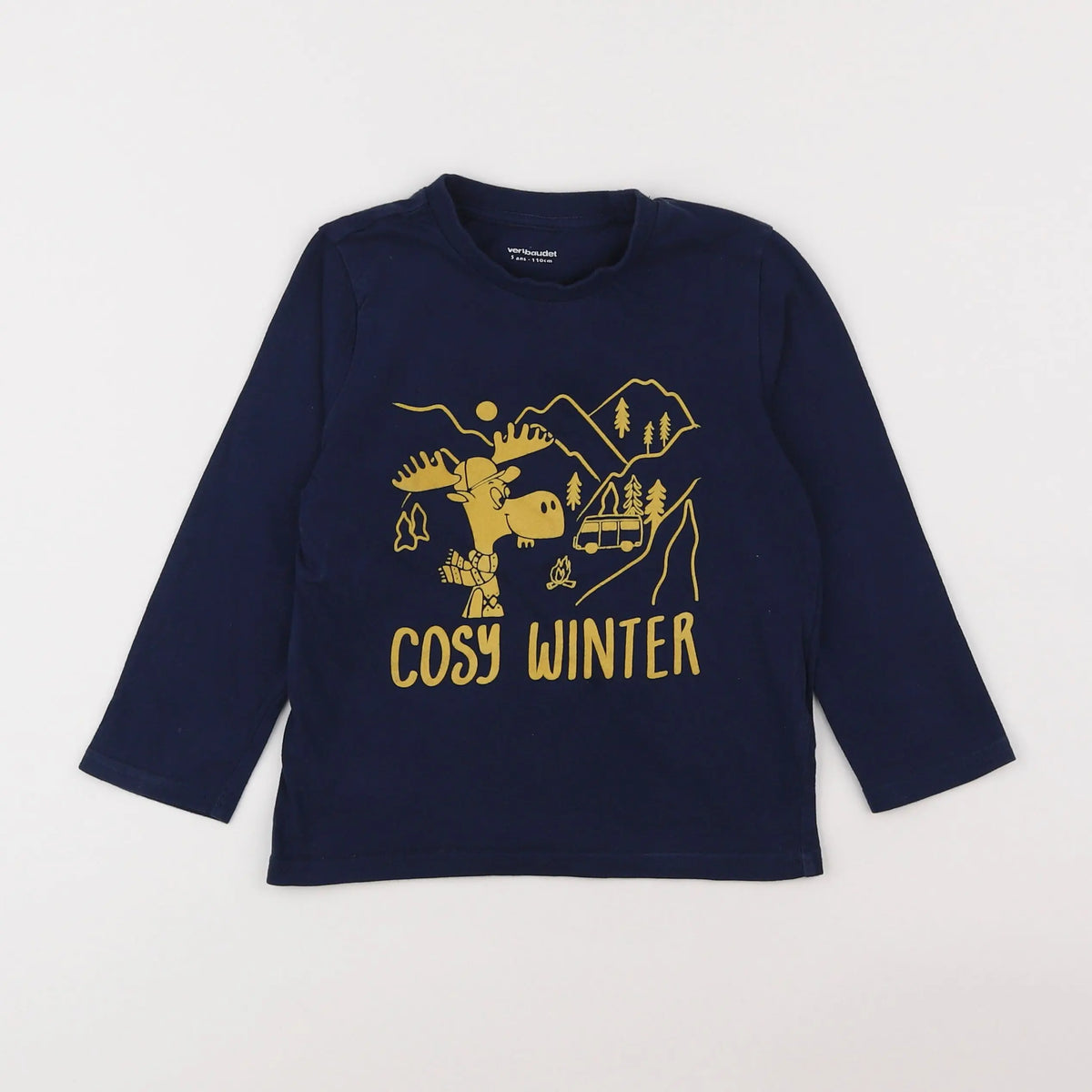 Vertbaudet - tee-shirt bleu - 5 ans