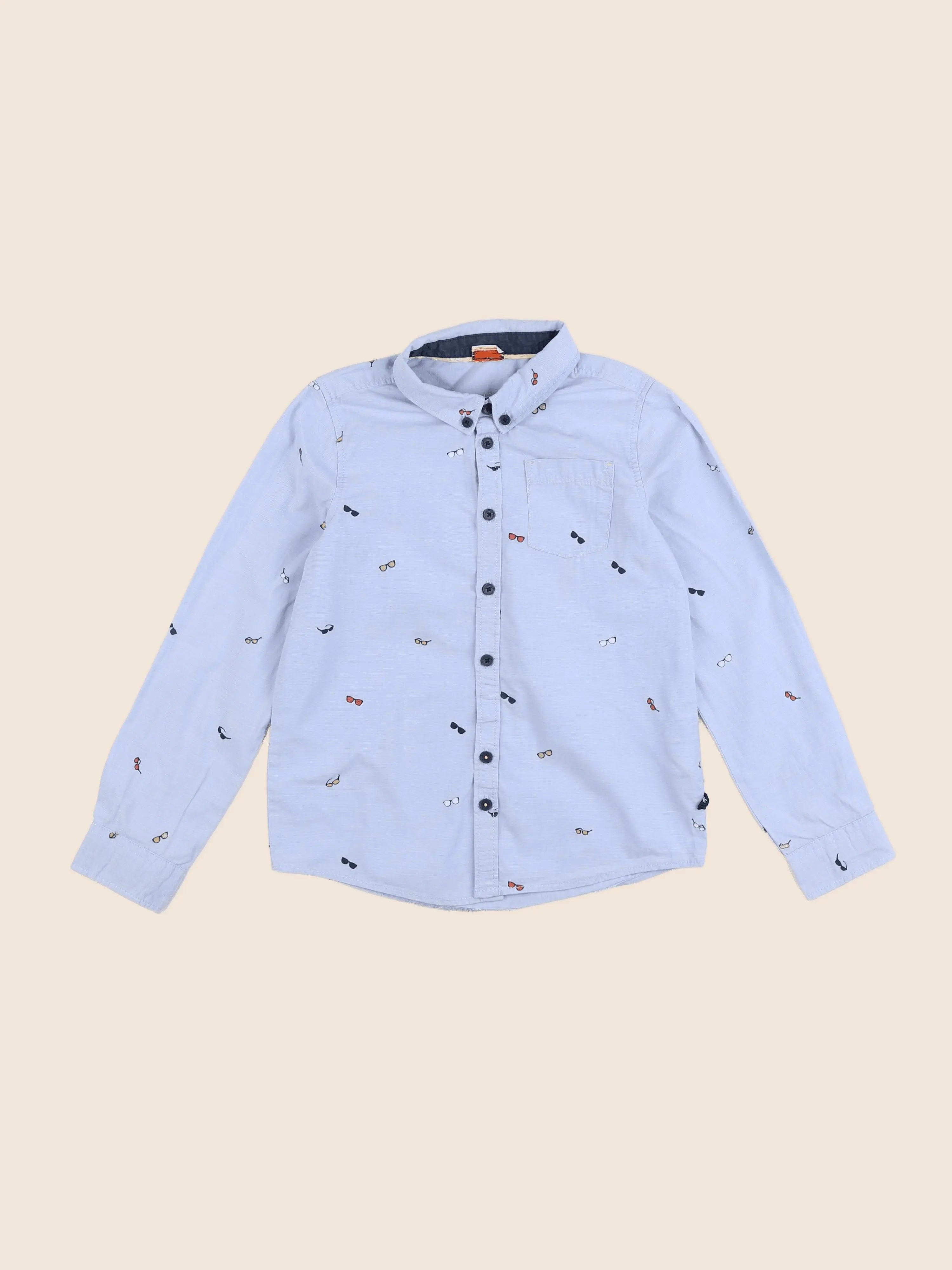 Tape à l'oeil - chemise bleu - 8 ans