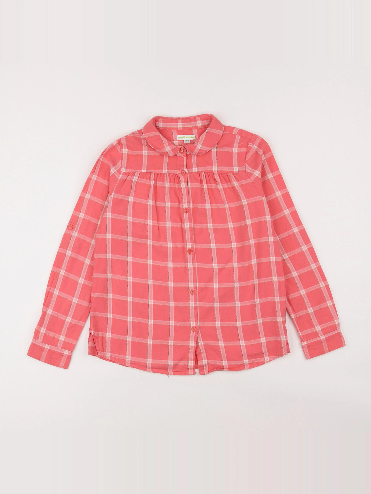 Vertbaudet - chemise rose - 10 ans