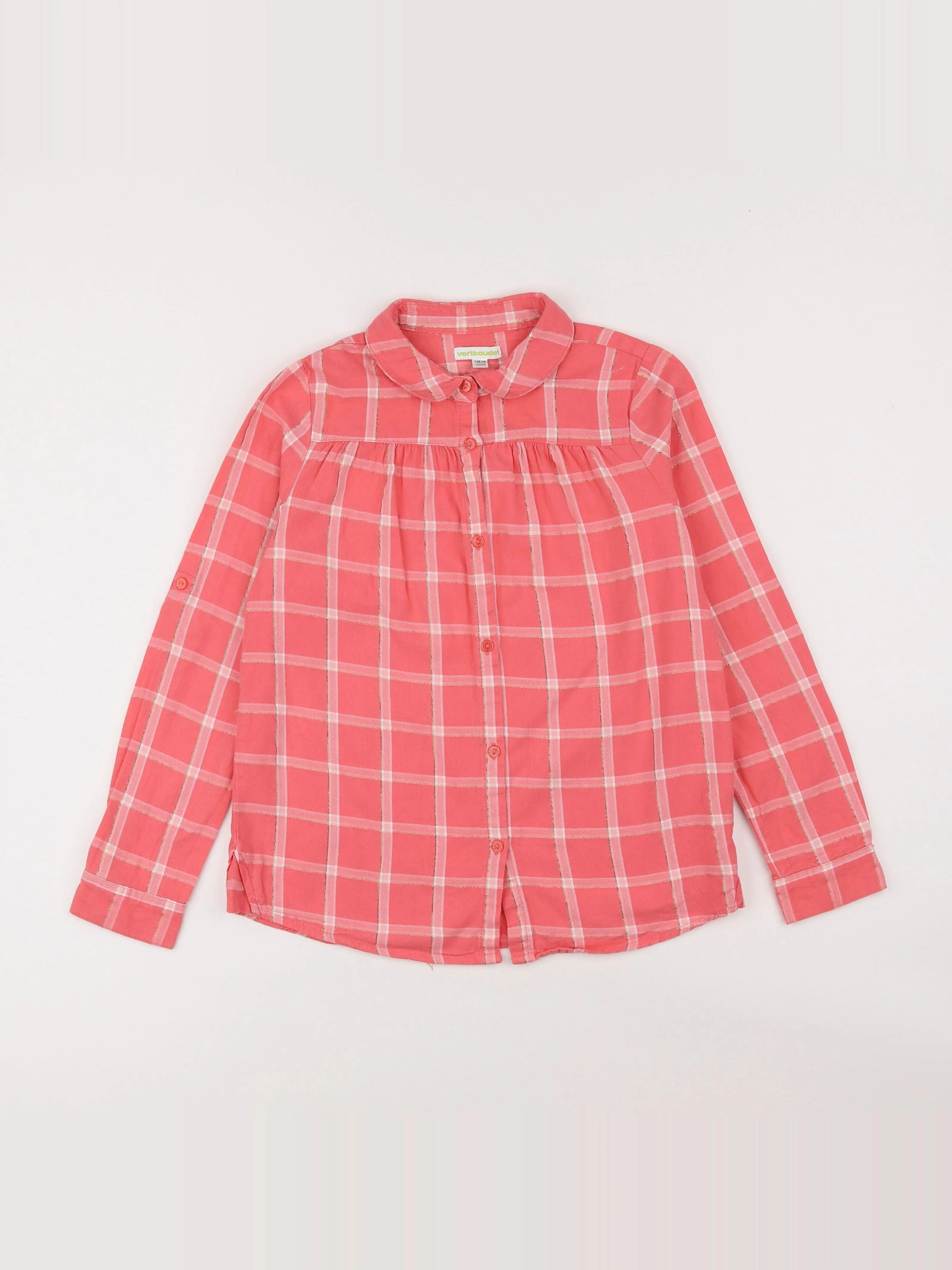 Vertbaudet - chemise rose - 10 ans