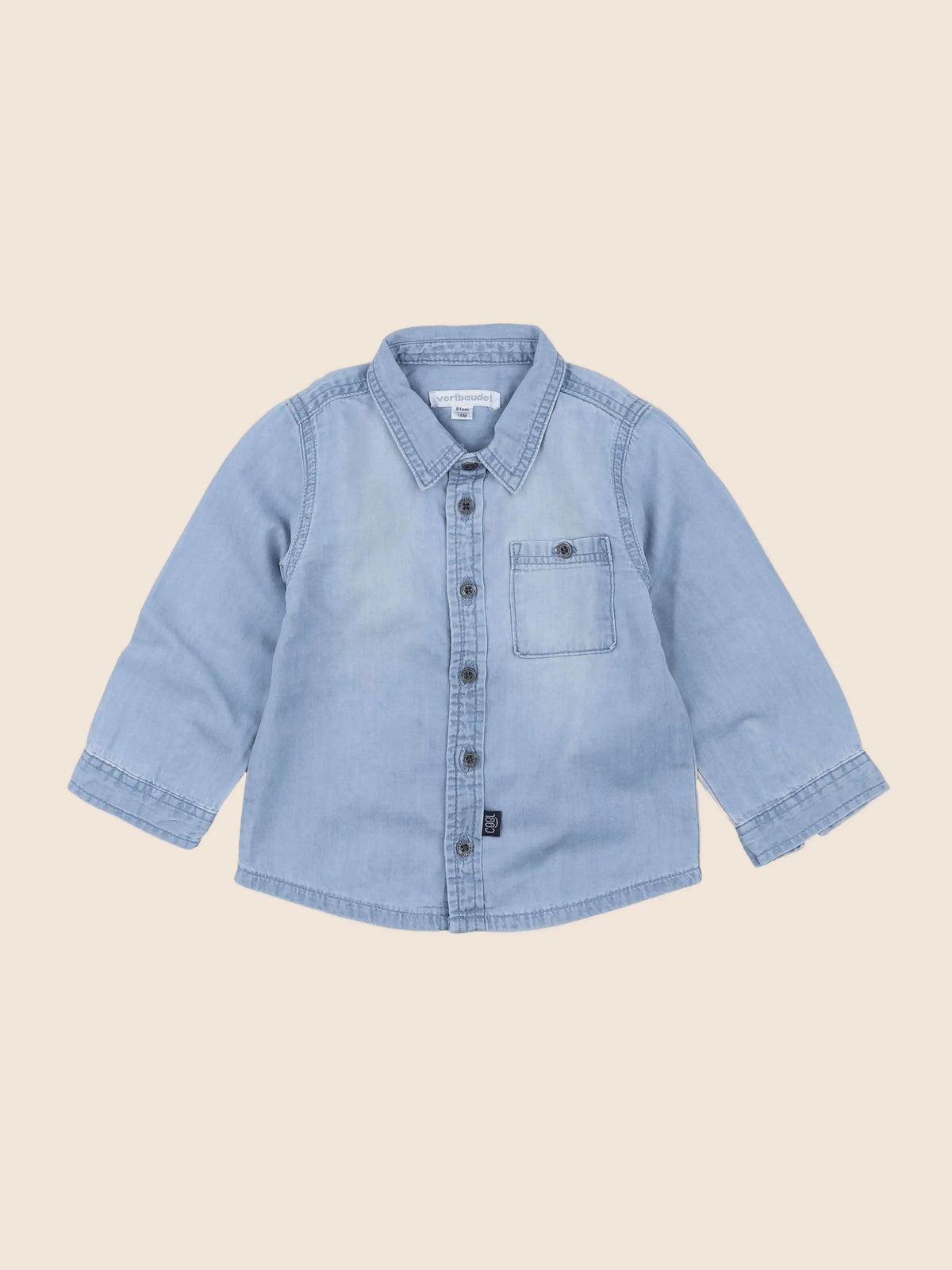 Vertbaudet - chemise bleu - 18 mois