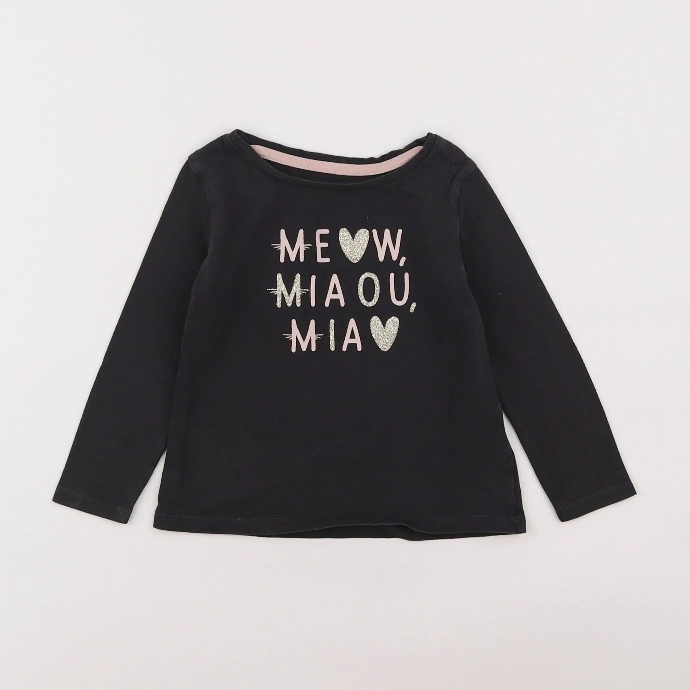 Vertbaudet - tee-shirt gris, or - 2 ans
