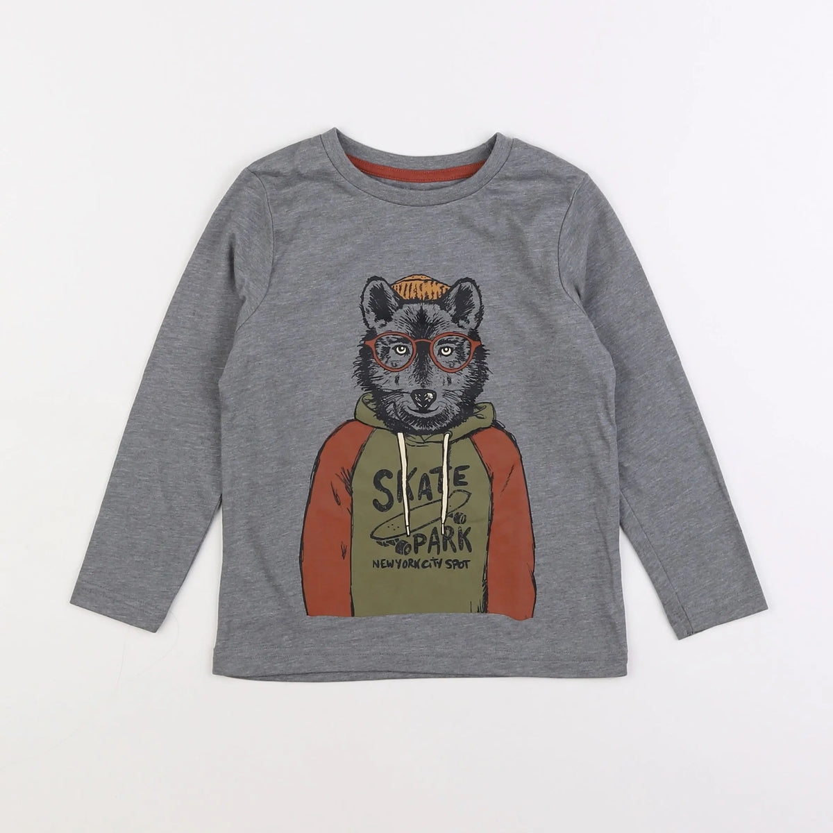 Vertbaudet - tee-shirt gris - 5 ans