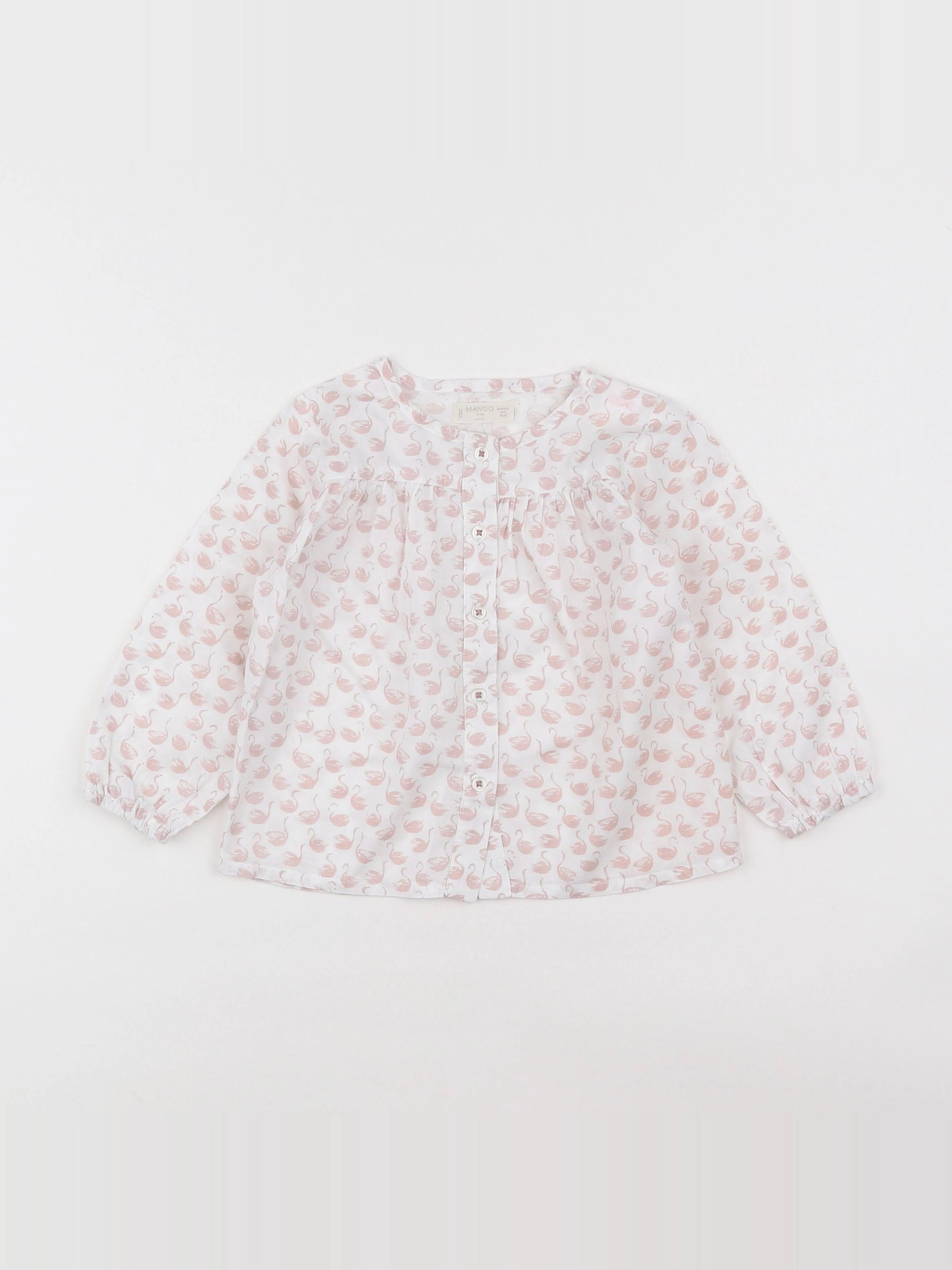 Mango - blouse rose - 12/18 mois