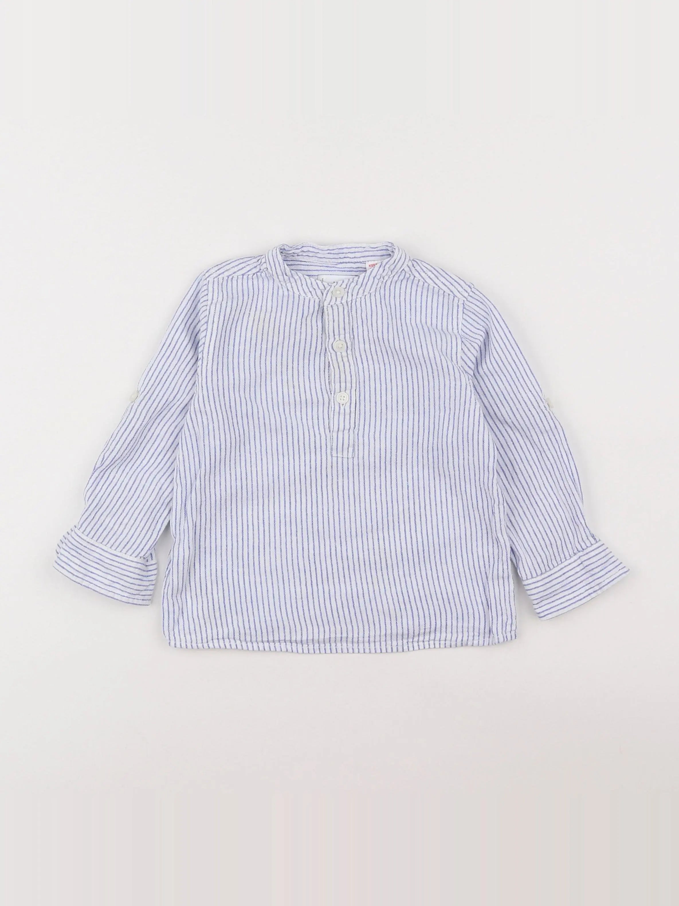 Mango - chemise bleu - 18 mois à 2 ans