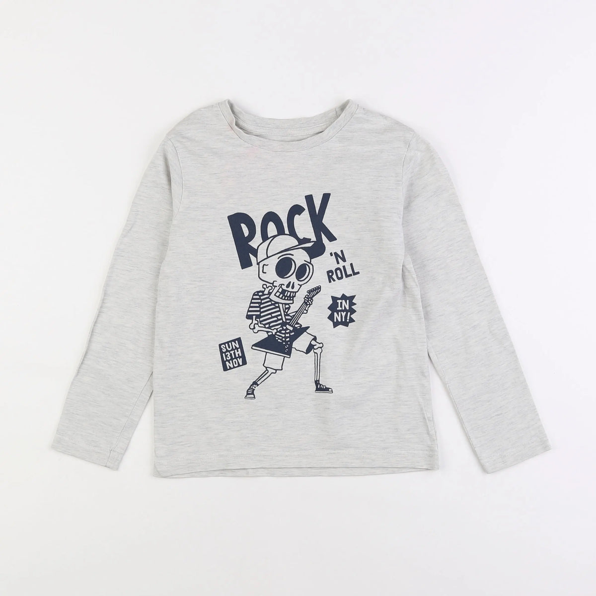 Vertbaudet - tee-shirt gris - 8 ans