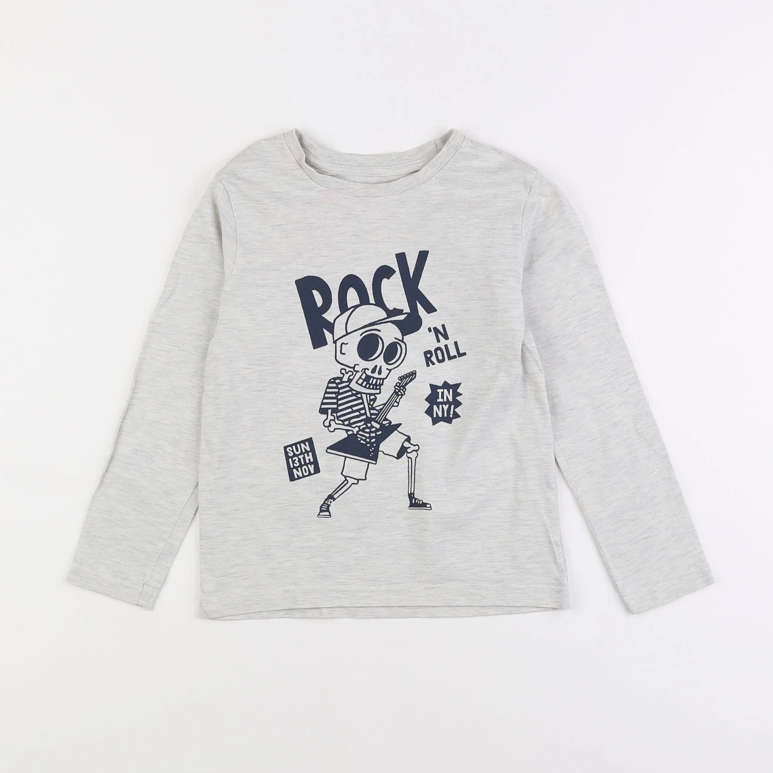 Vertbaudet - tee-shirt gris - 8 ans